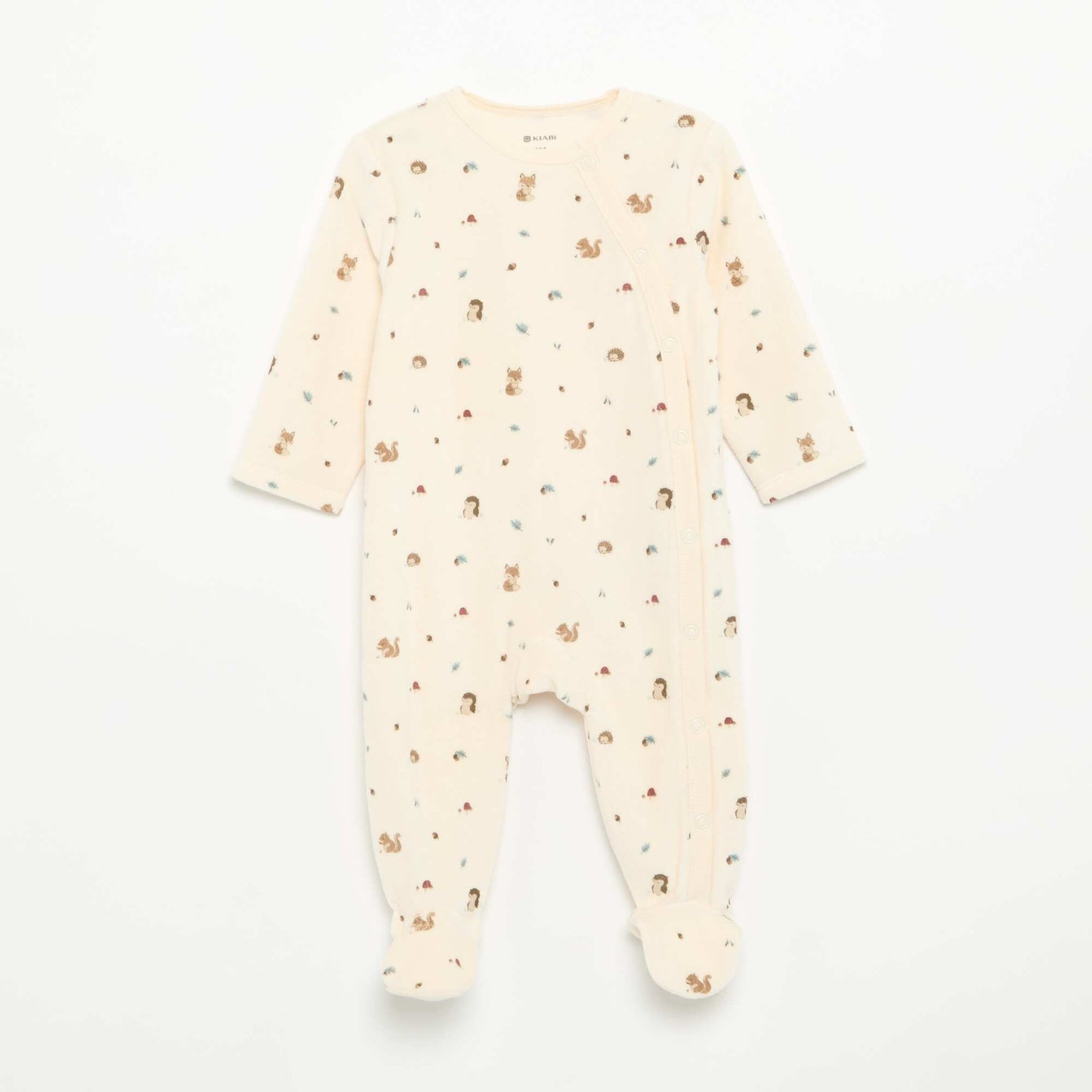 Lot de 2 pyjama en velours avec pieds BLEU