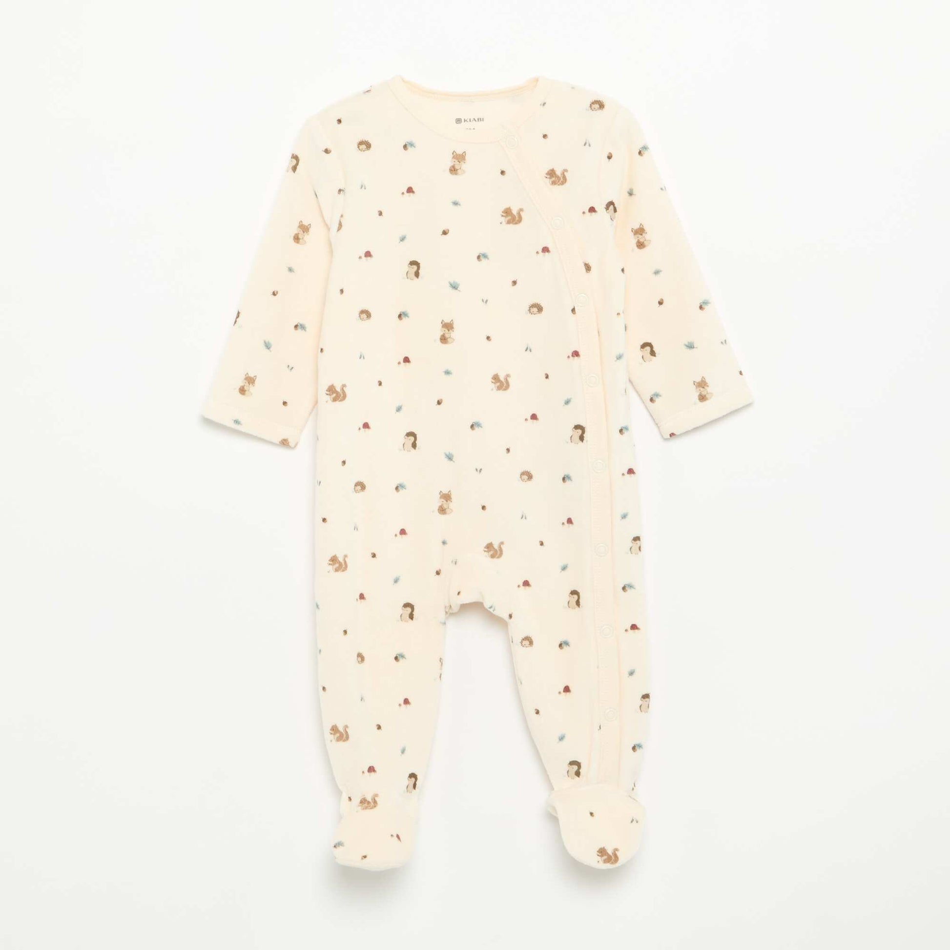 Lot de 2 pyjama en velours avec pieds BLEU