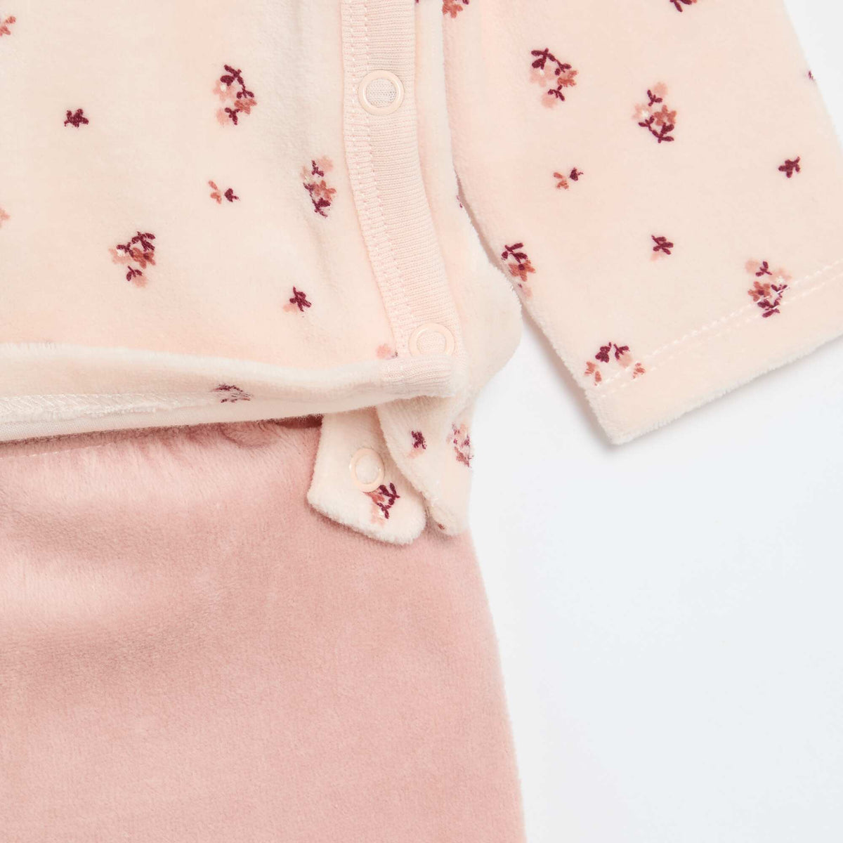 Pyjama 2 pièces en velours ROSE
