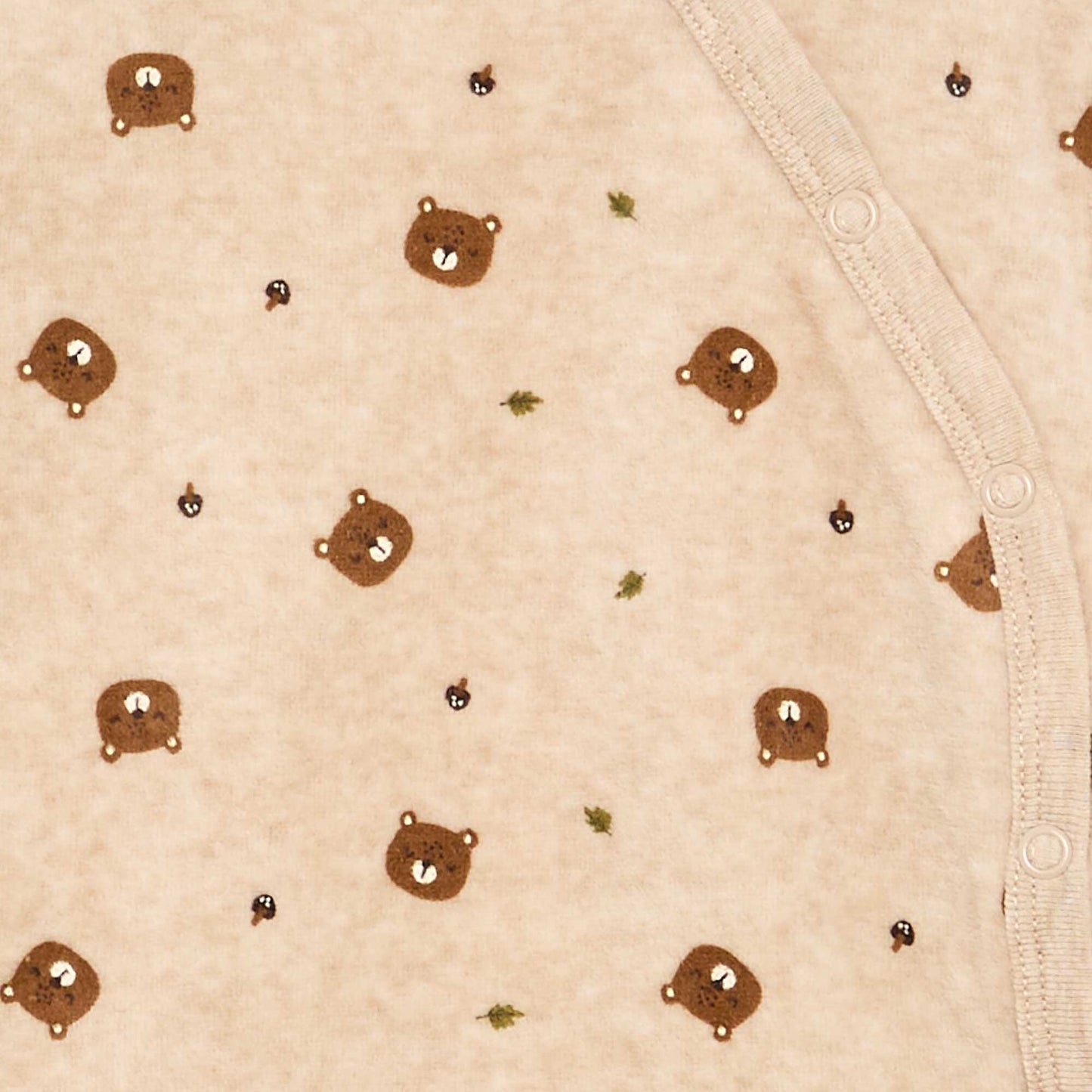 Pyjama 2 pièces en velours MARRON