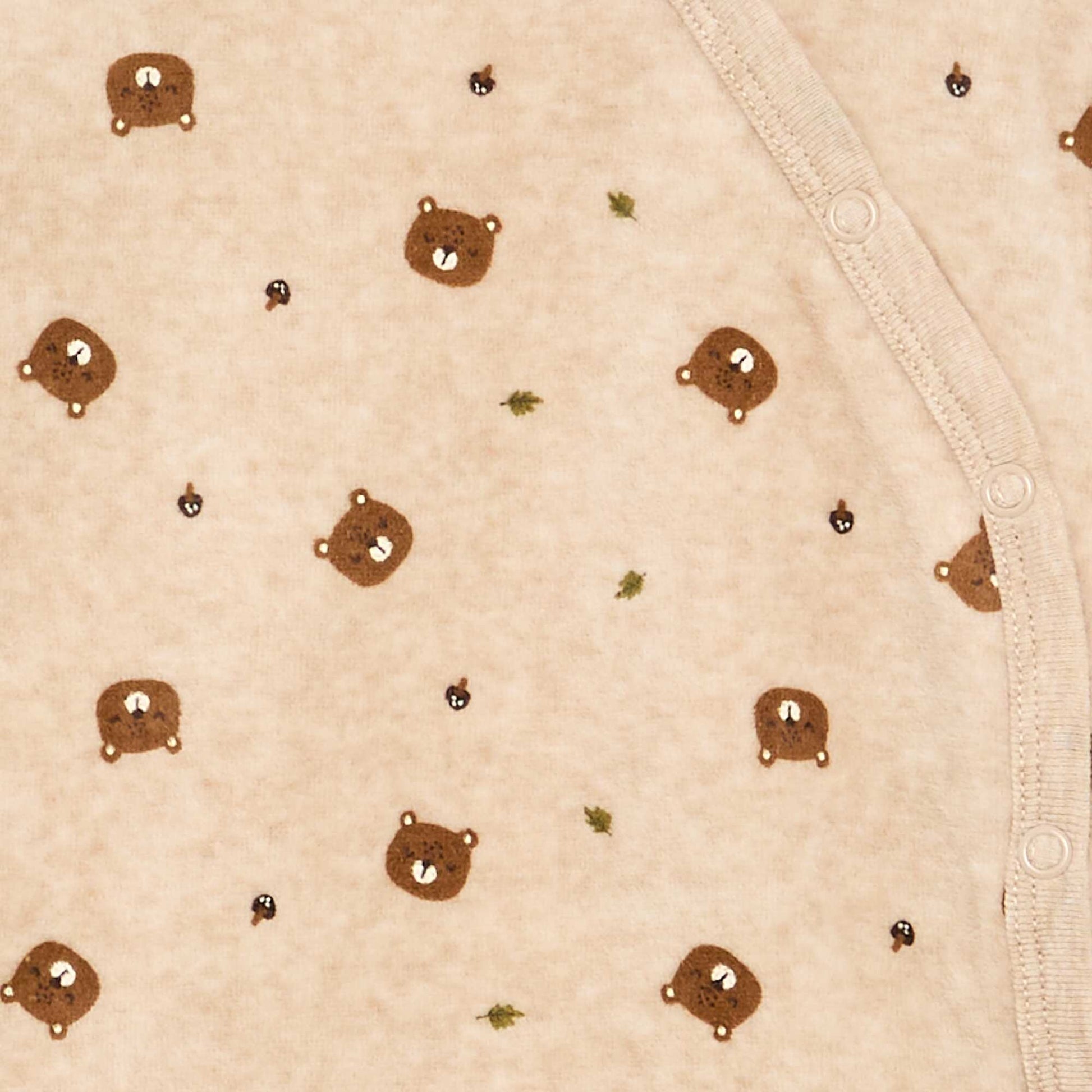 Pyjama 2 pièces en velours MARRON