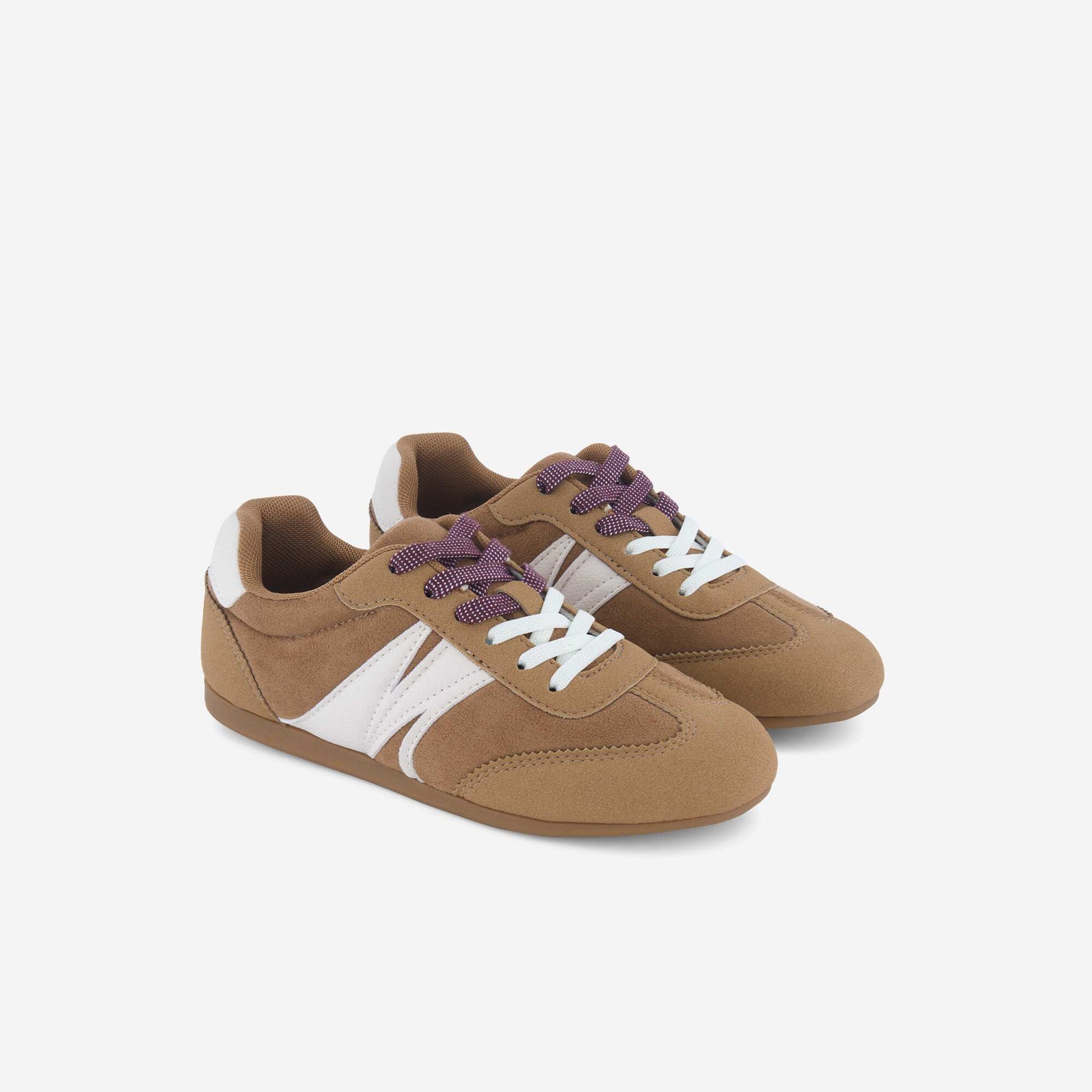 Baskets basses bicolores BEIGE