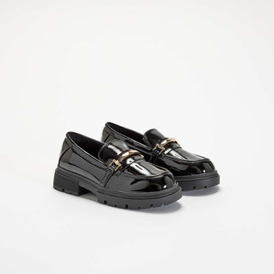 Mocassins vernies avec semelles crantées NOIR