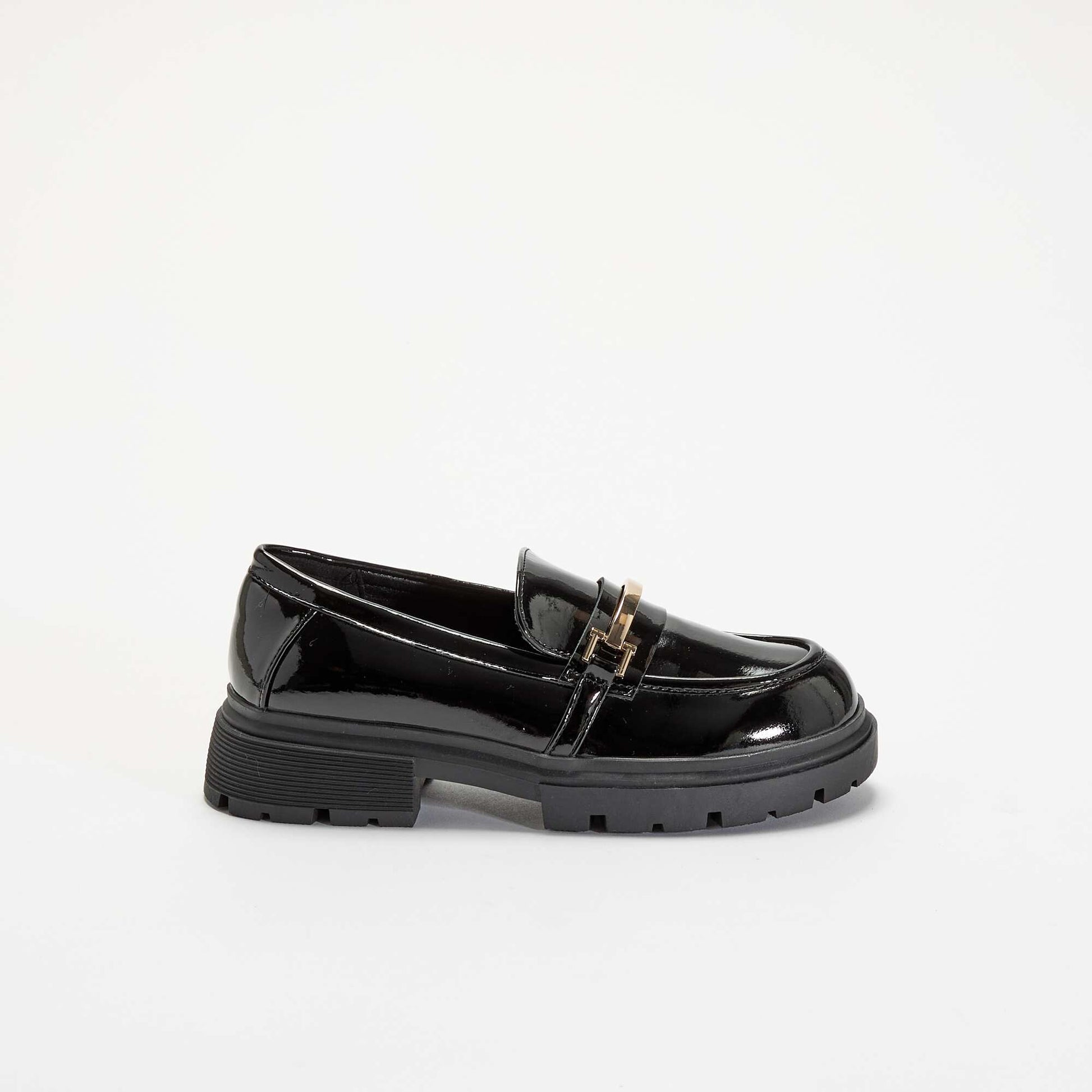 Mocassins vernies avec semelles crantées NOIR