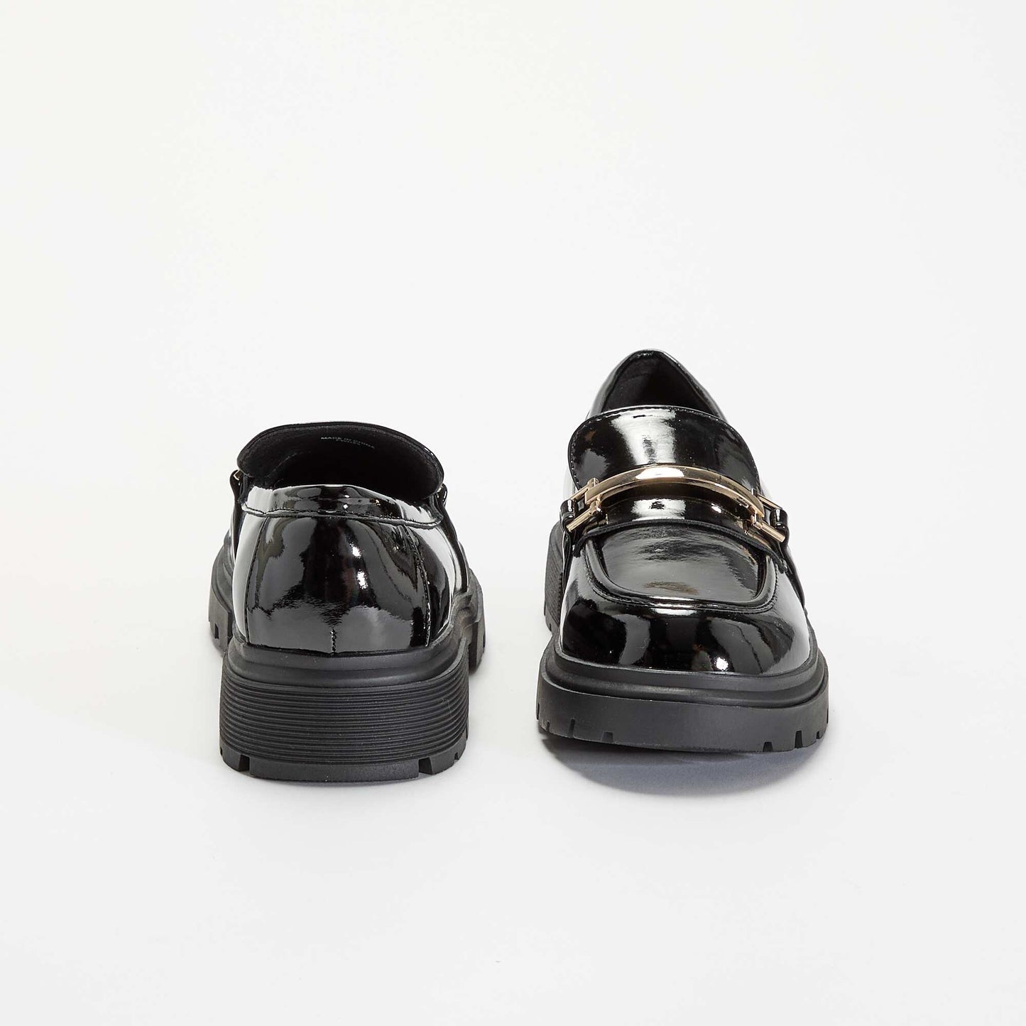 Mocassins vernies avec semelles crantées NOIR