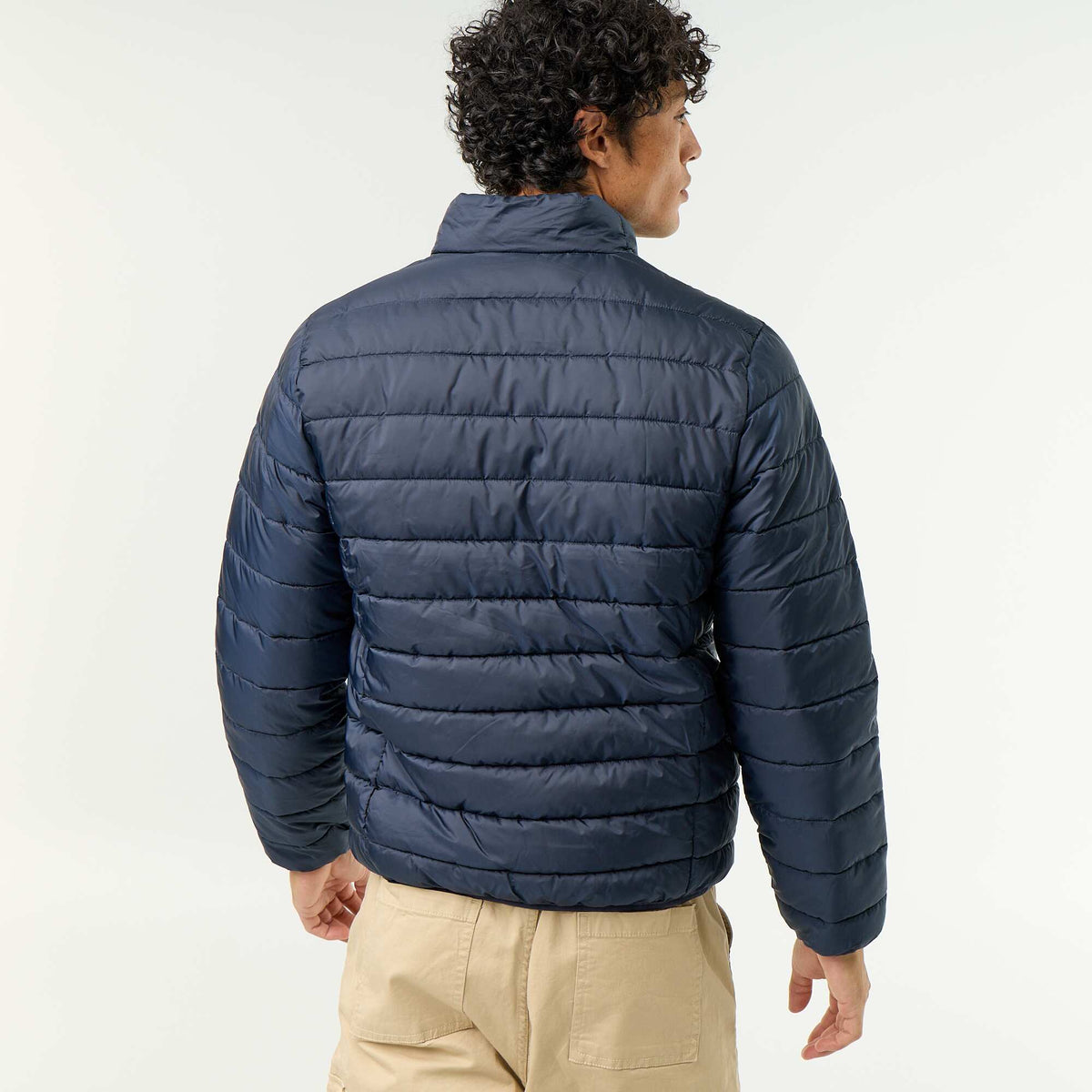 Doudoune légère avec ouverture zippée BLEU