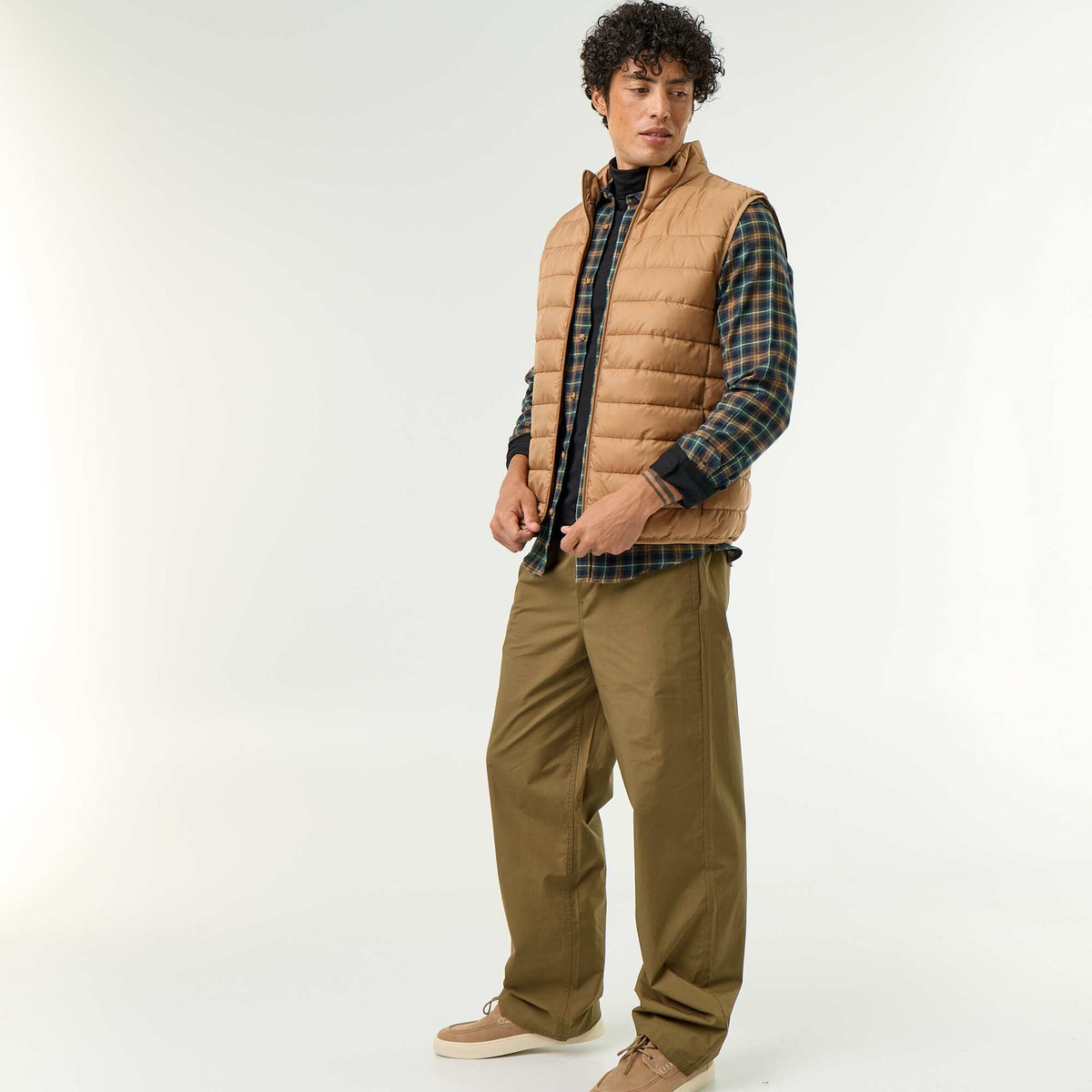 Doudoune déperlante sans manches BEIGE