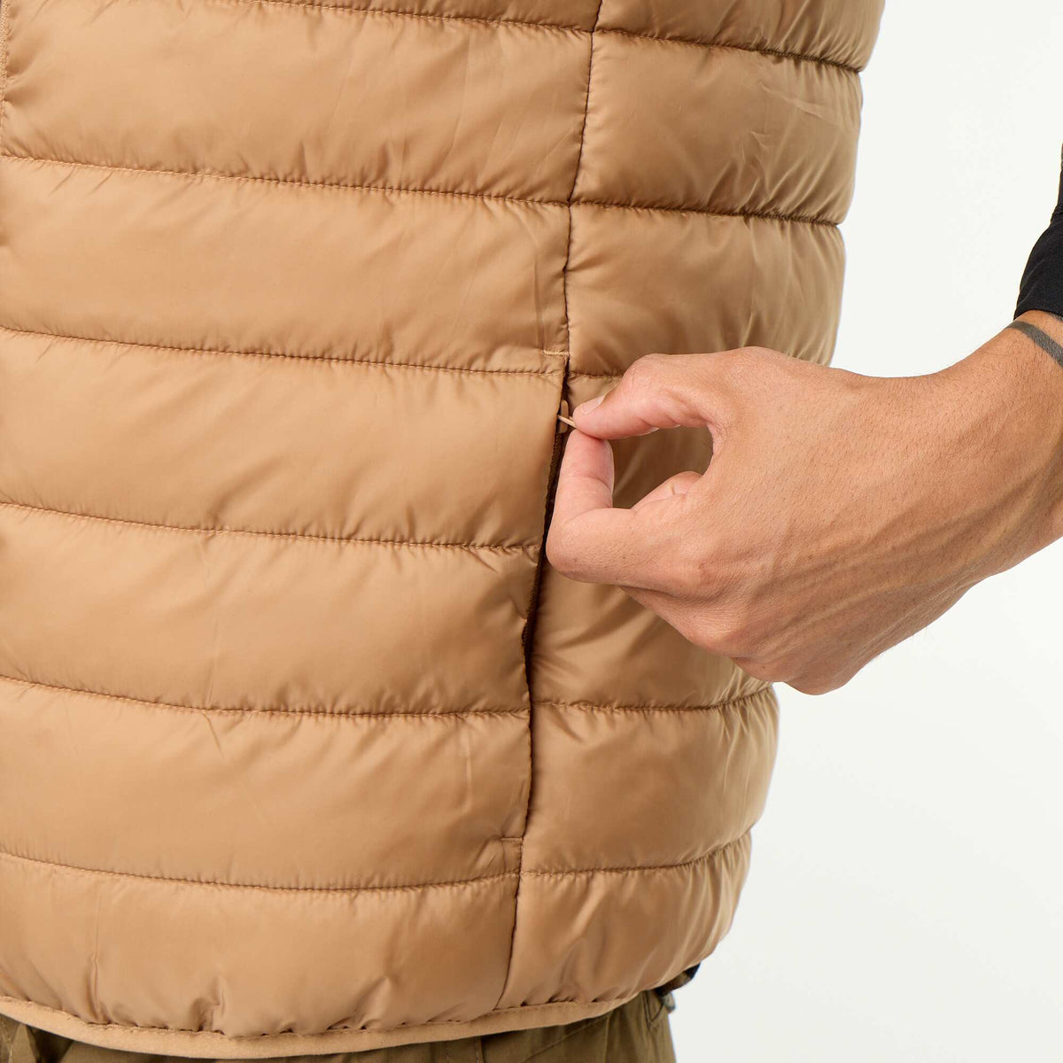Doudoune déperlante sans manches BEIGE