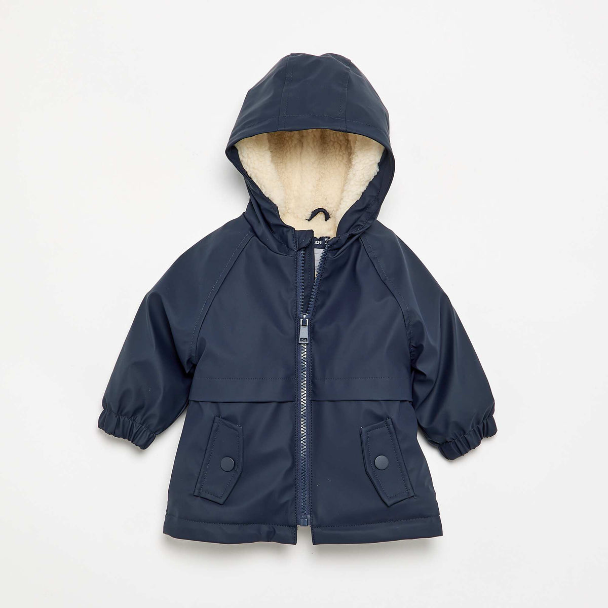 Parka doublée à capuche BLEU