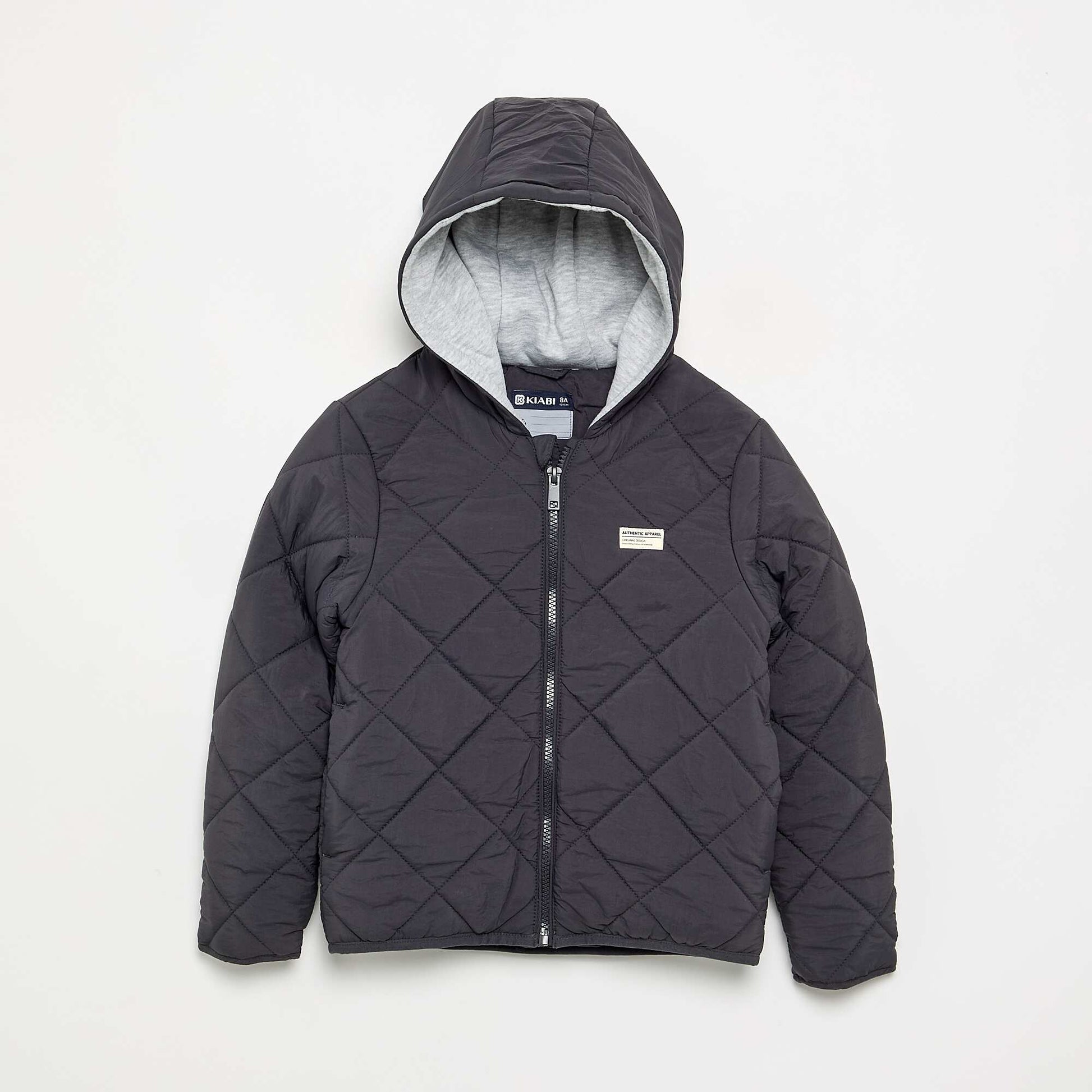 Blouson matelassé à capuche NOIR