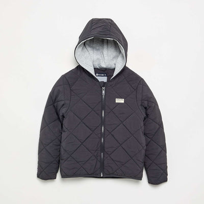 Blouson matelassé à capuche NOIR