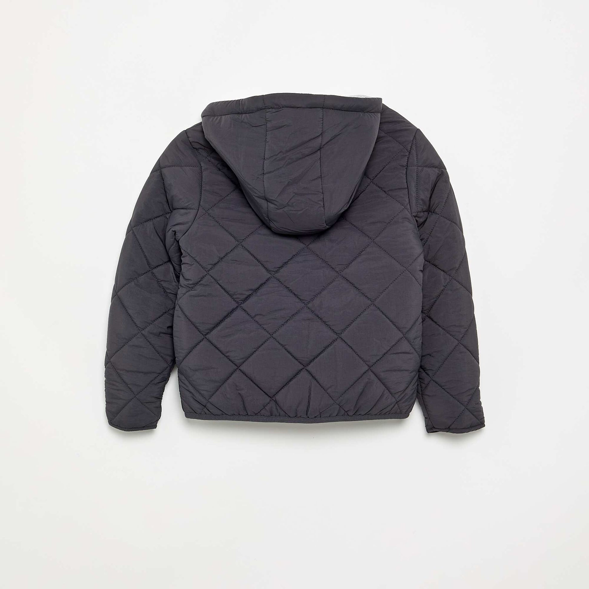 Blouson matelassé à capuche NOIR