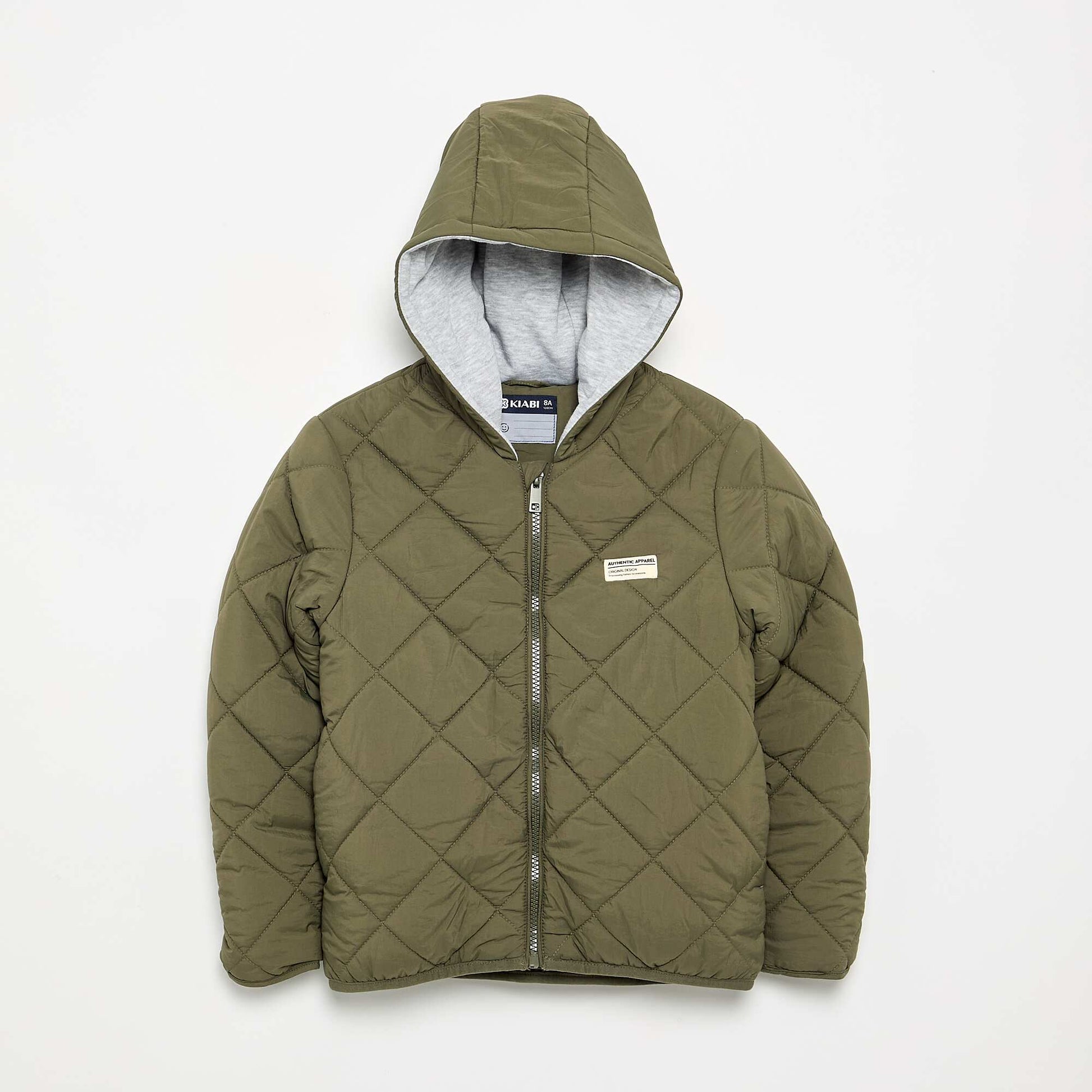 Blouson matelassé à capuche KAKI