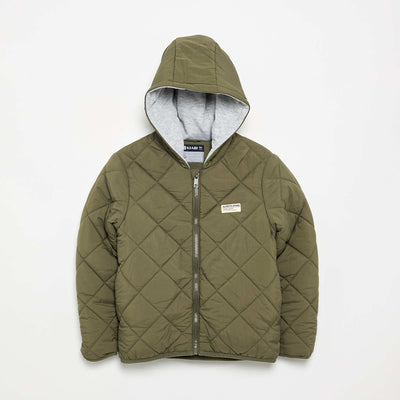 Blouson matelassé à capuche KAKI