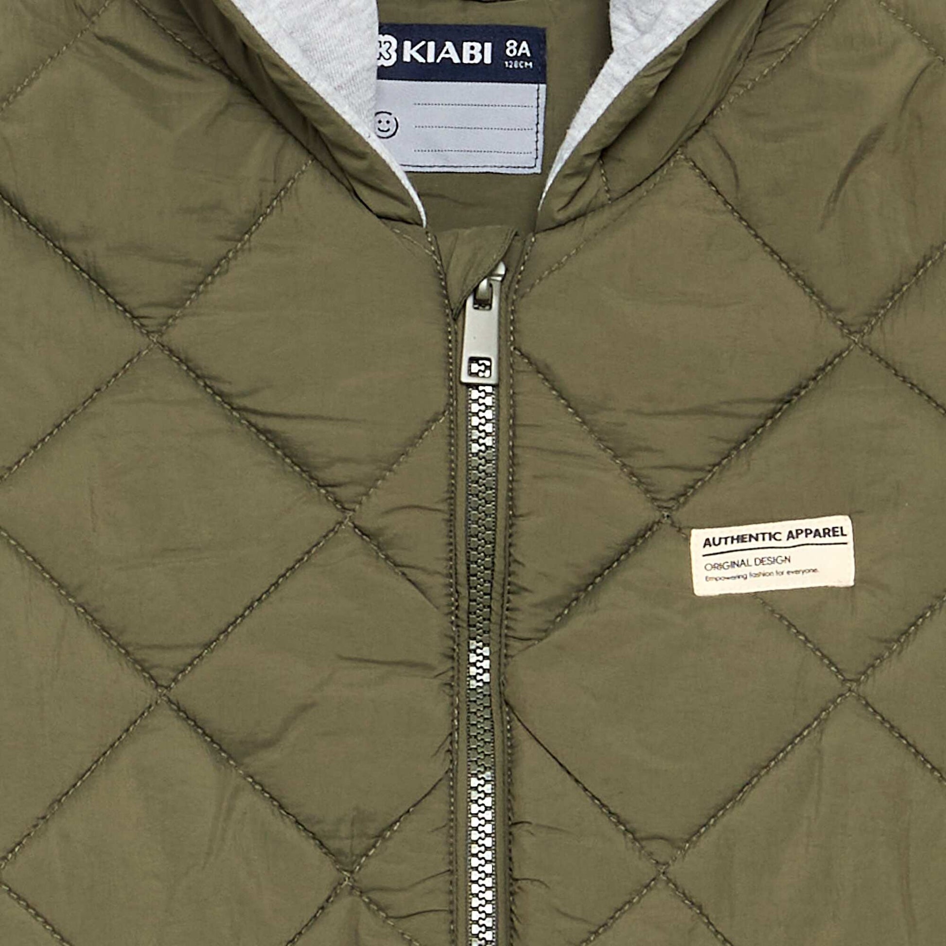 Blouson matelassé à capuche KAKI