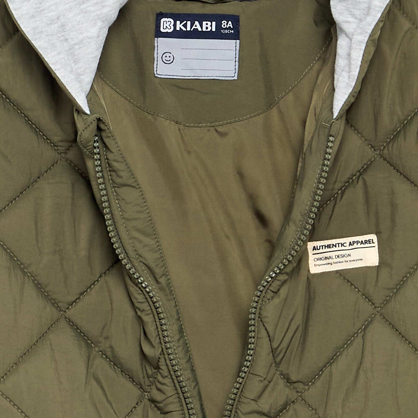 Blouson matelassé à capuche KAKI