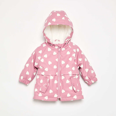 Parka déperlante à capuche ROSE