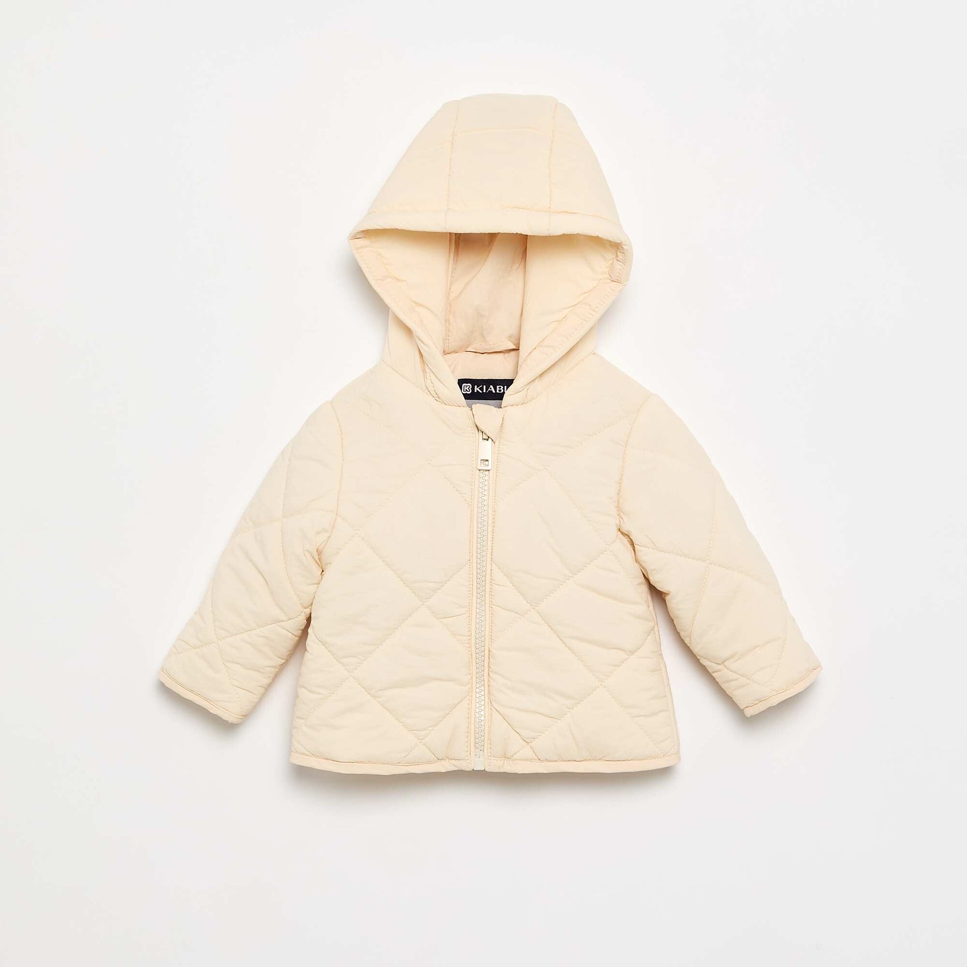 Blouson matelassé à capuche BEIGE