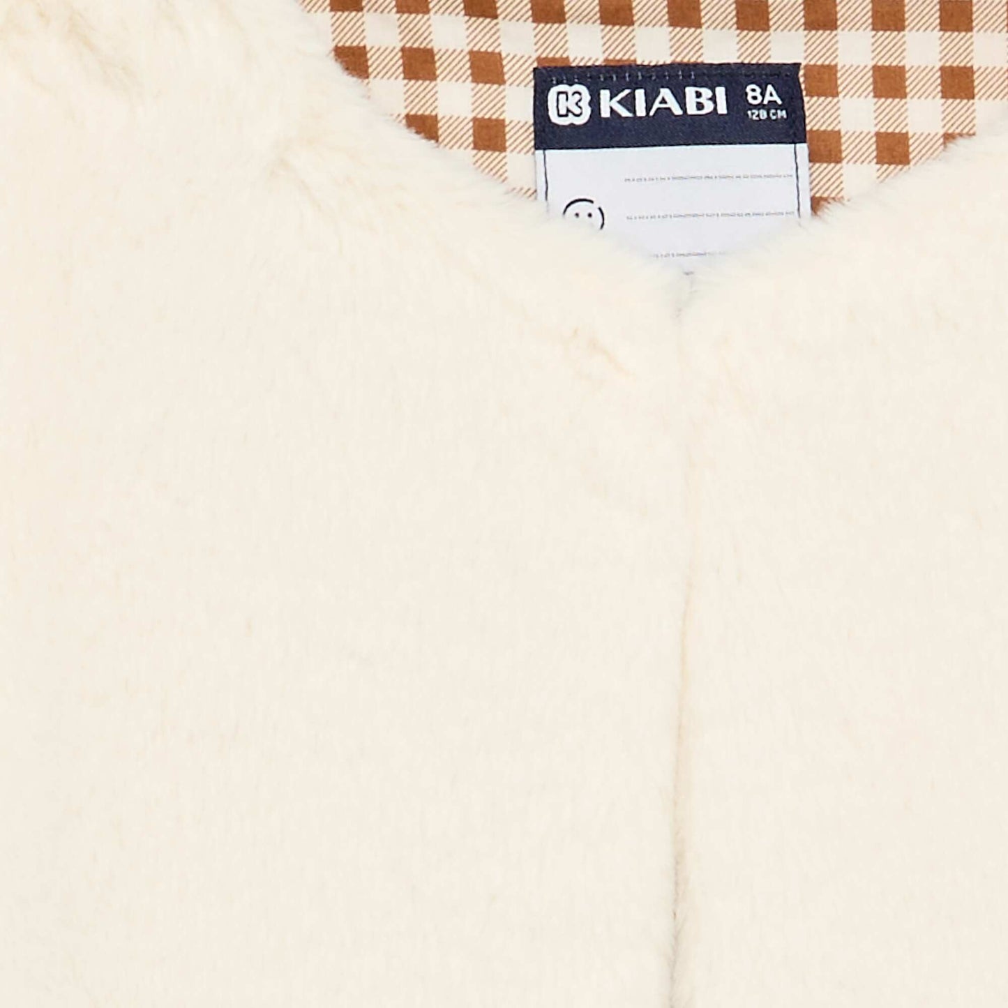 Gilet sans manches en fausse fourrure BEIGE