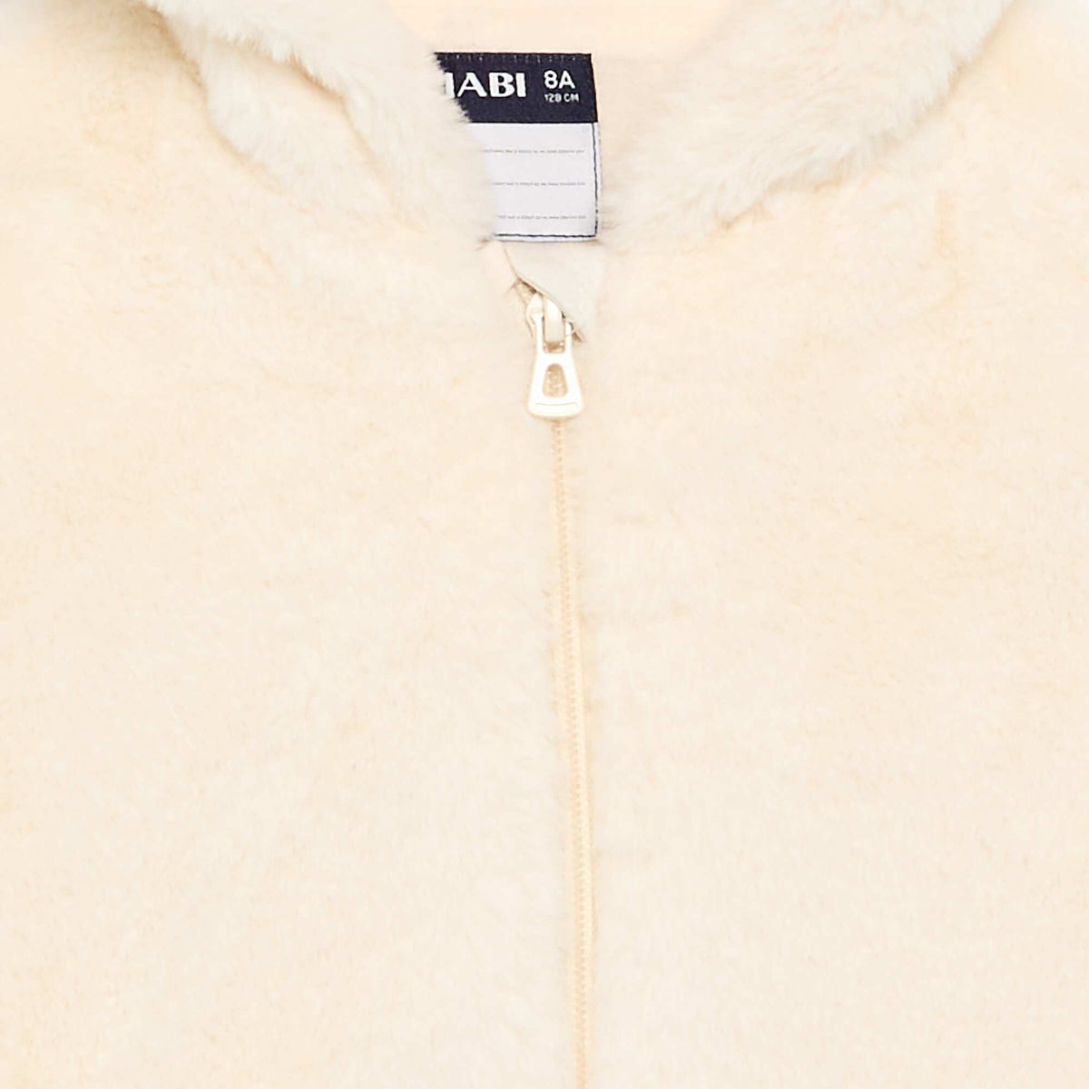 Blouson à capuche en fausse fourrure BLANC