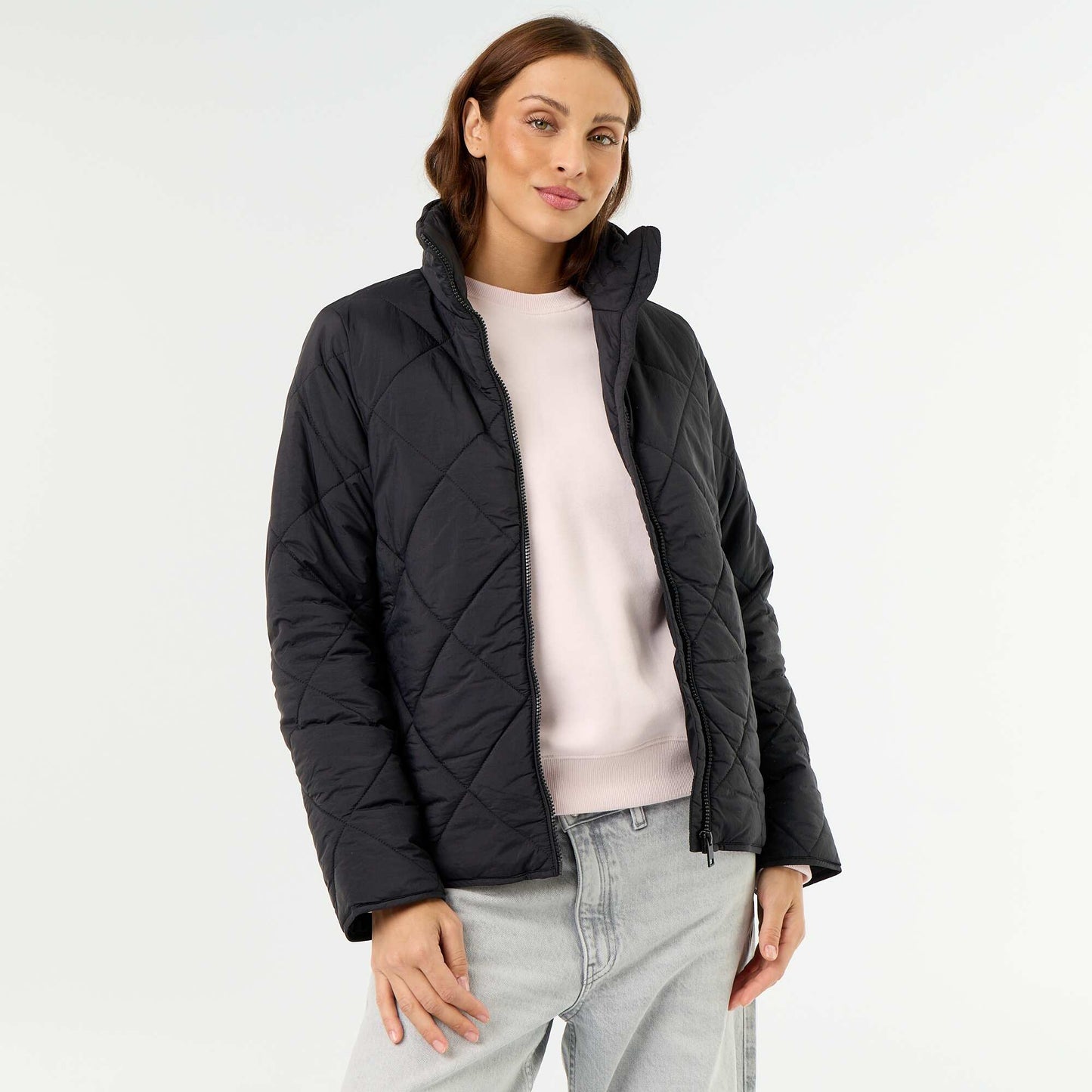 Blouson matelassé et déperlant NOIR