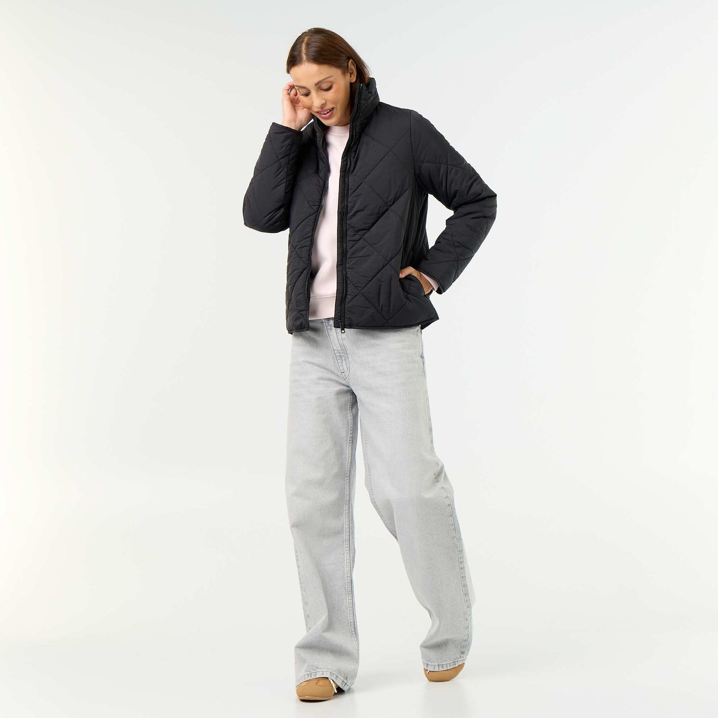 Blouson matelassé et déperlant NOIR