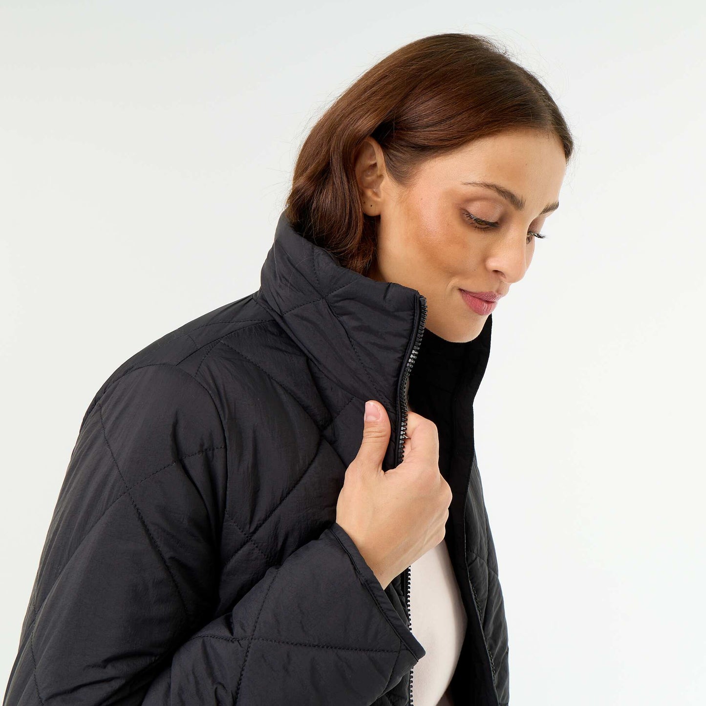 Blouson matelassé et déperlant NOIR