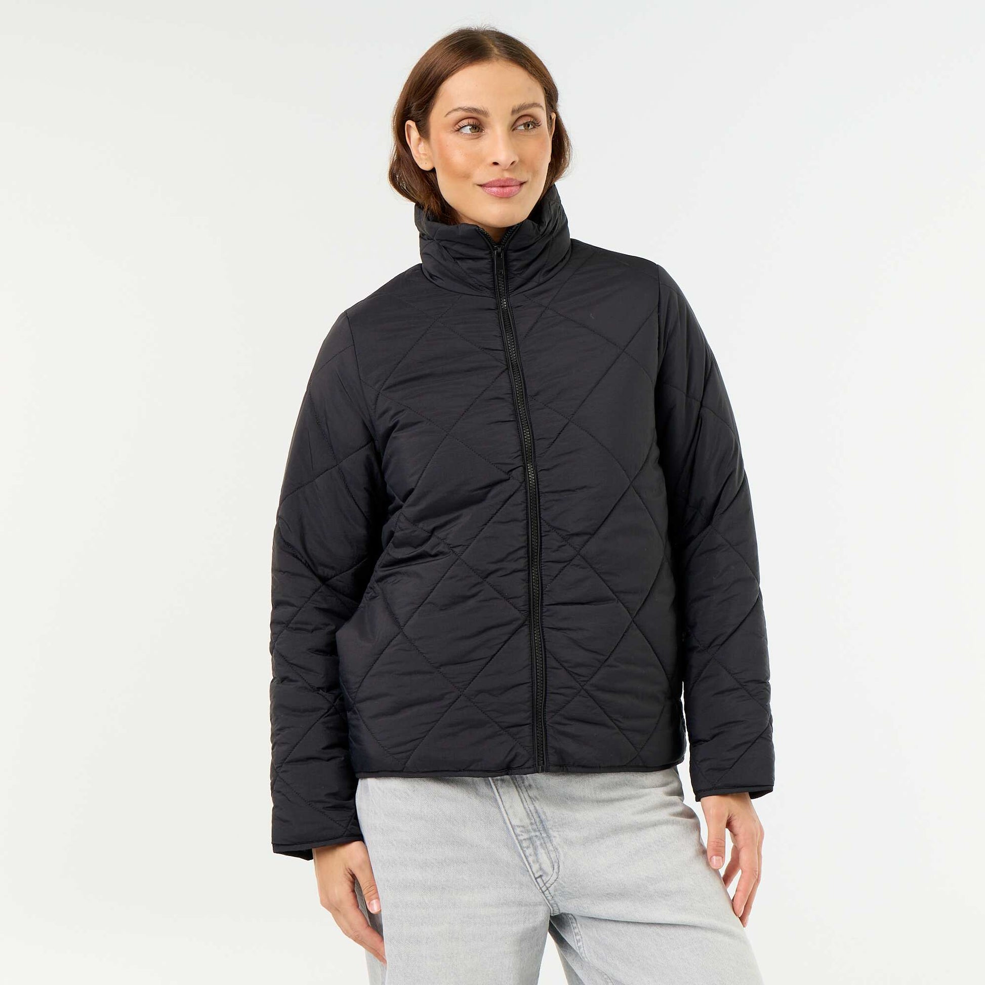 Blouson matelassé et déperlant NOIR