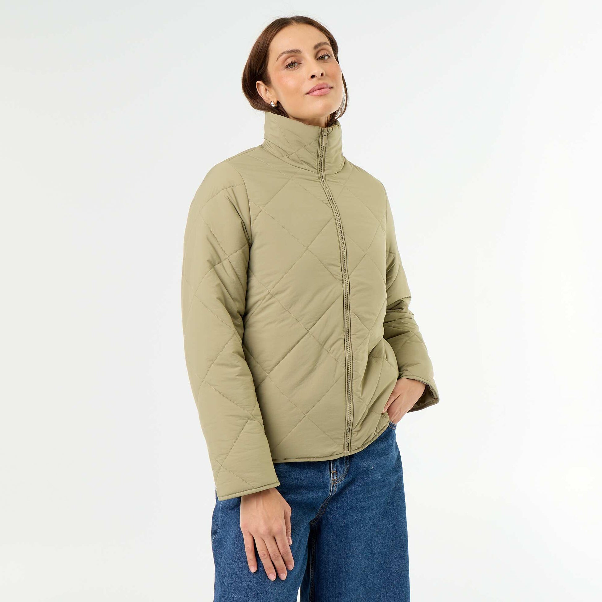 Blouson matelassé et déperlant VERT