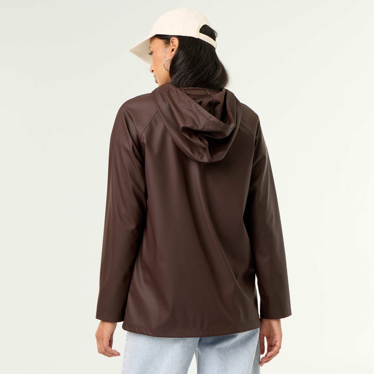 Parka à capuche déperlant MARRON