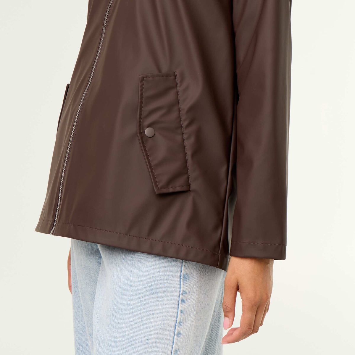 Parka à capuche déperlant MARRON