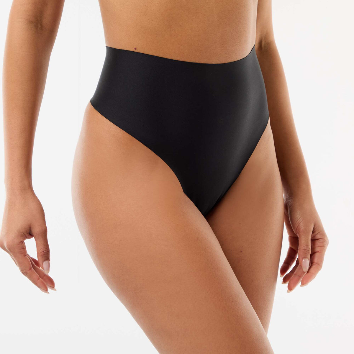 Tanga taille haute shapewear NOIR