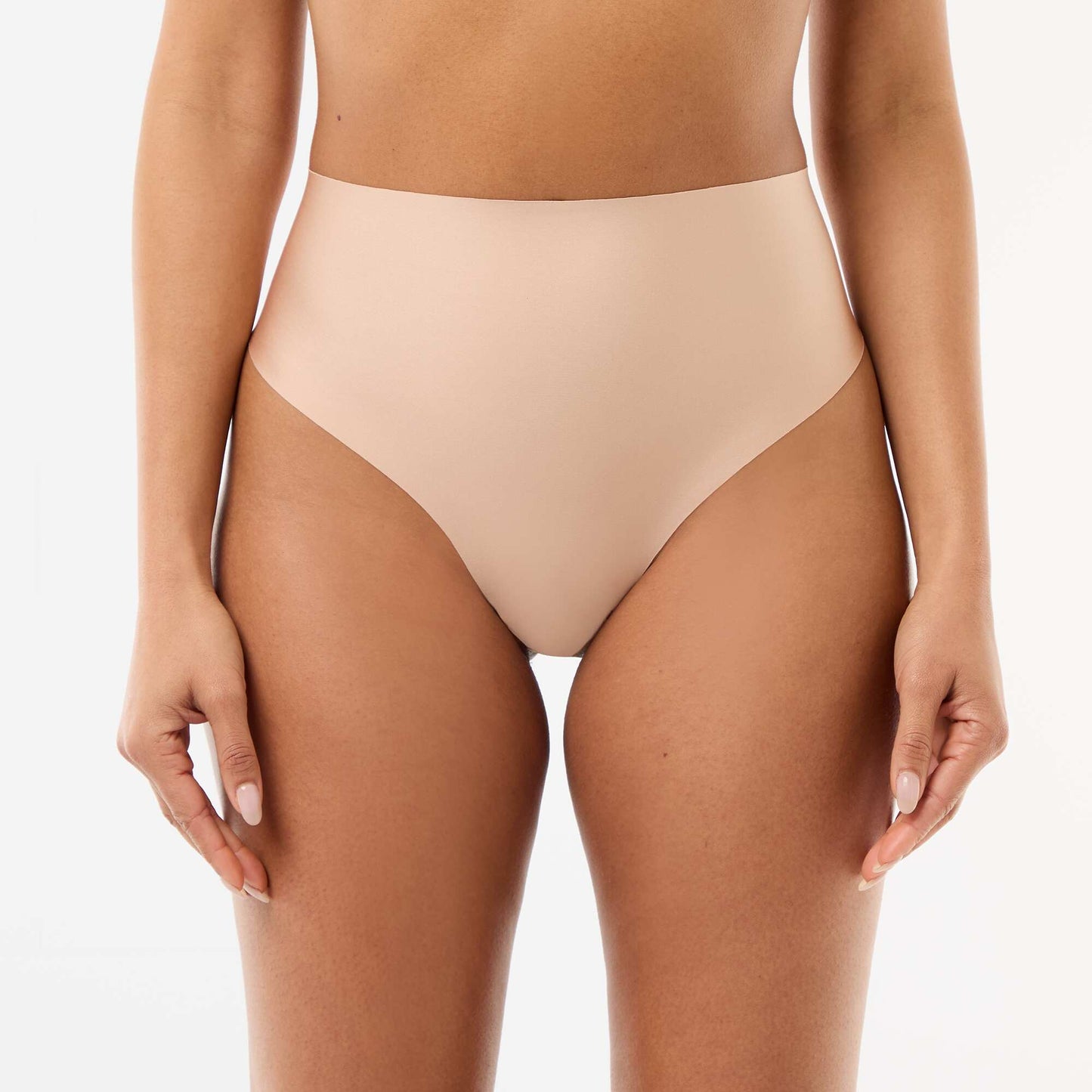 Tanga taille haute shapewear ECRU