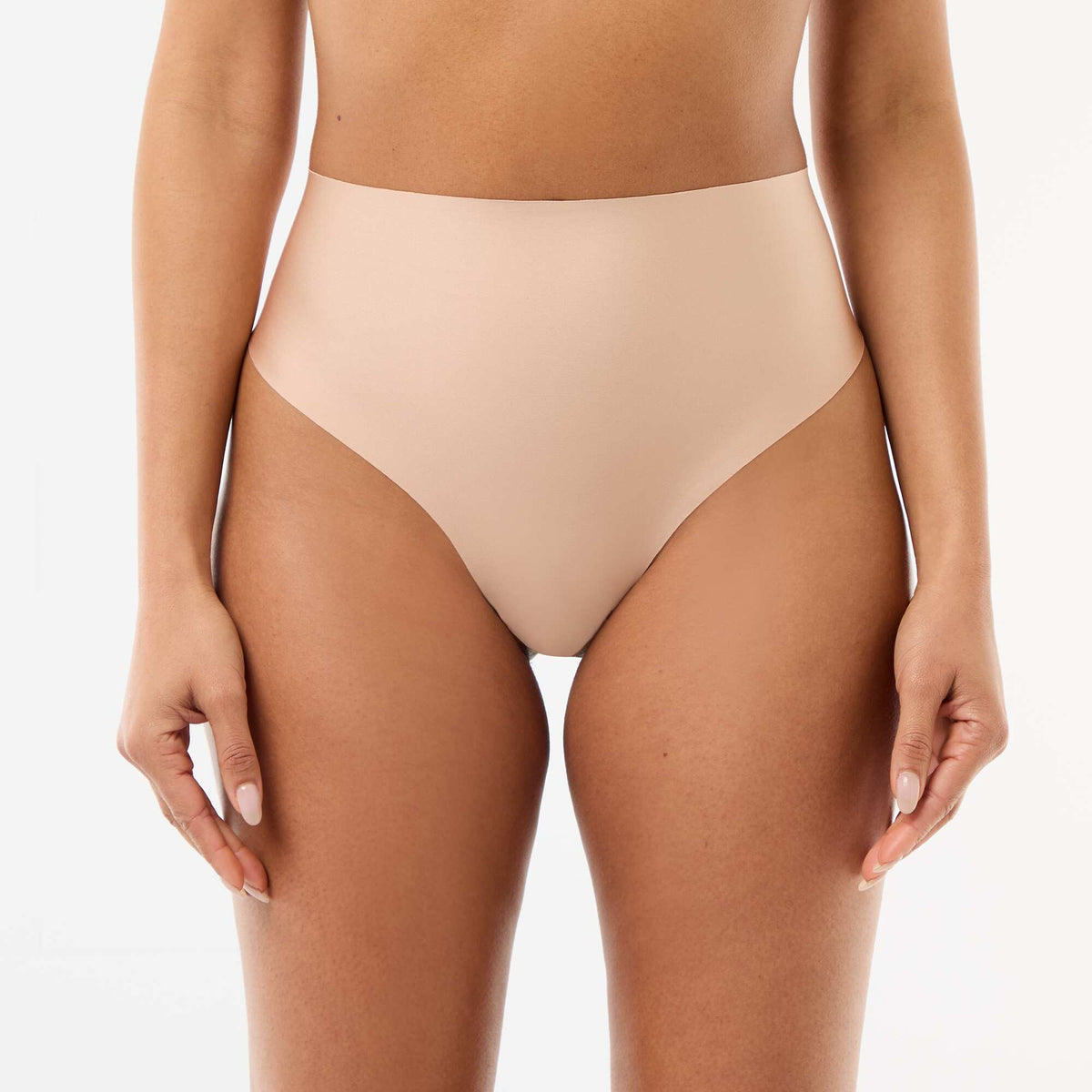 Tanga taille haute shapewear ECRU