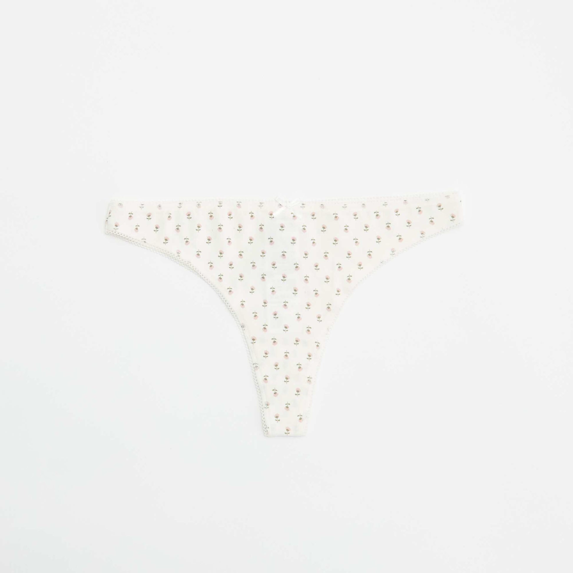 Lot de 5 tangas en coton BLEU