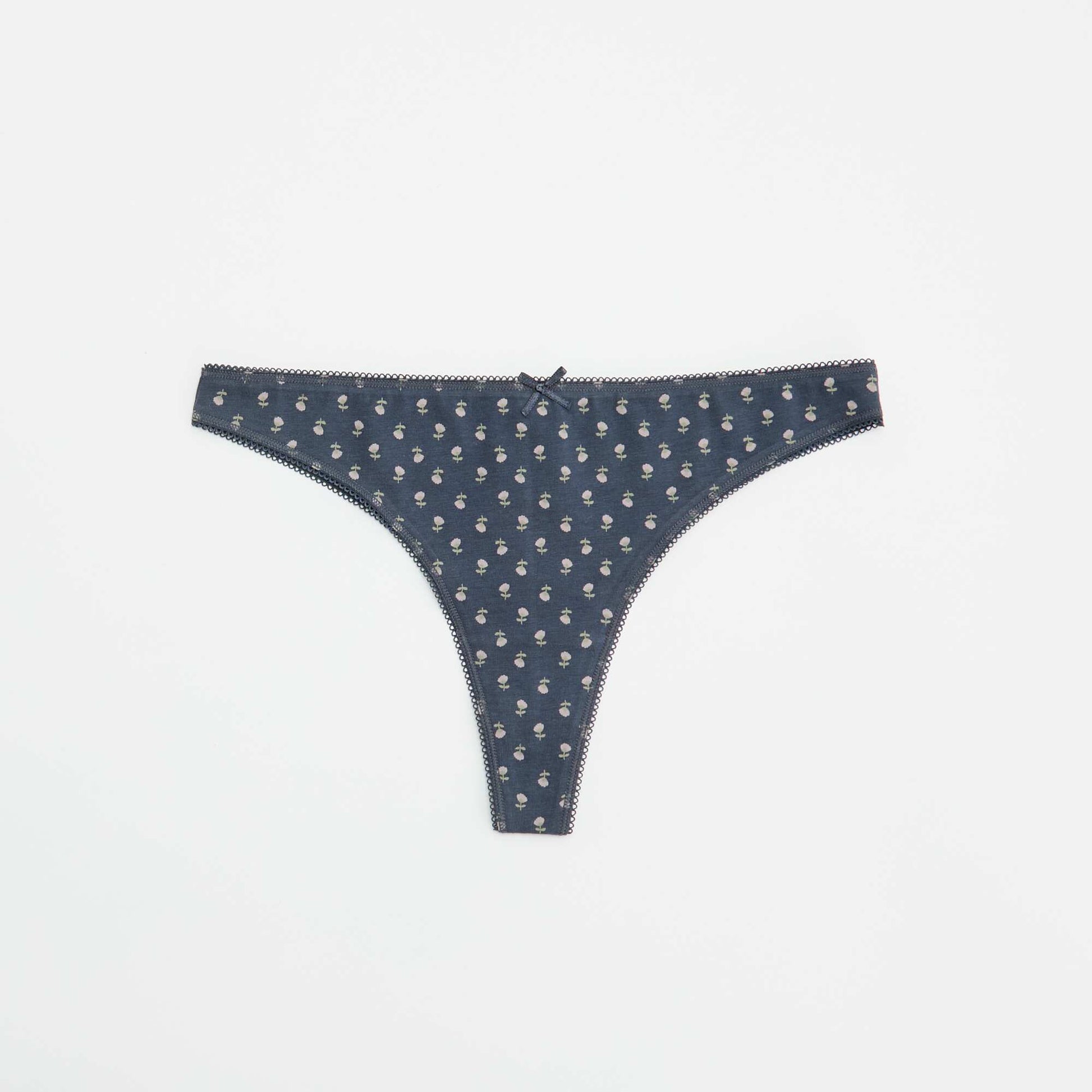 Lot de 5 tangas en coton BLEU