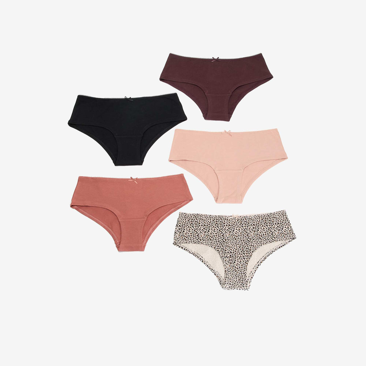 Lot de 5 shorties imprimés BEIGE