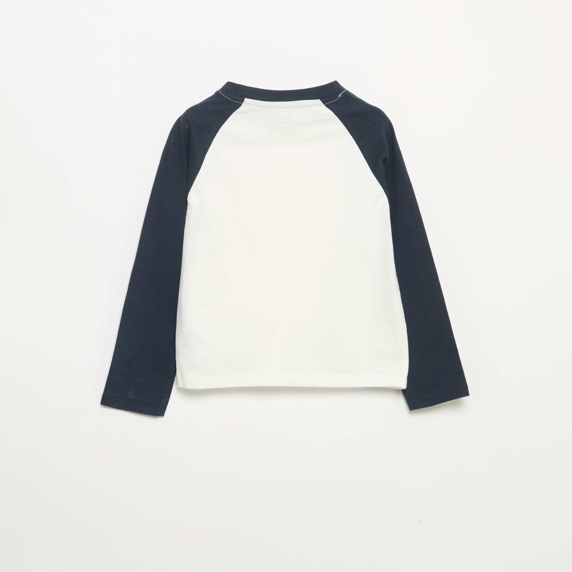 T-shirt à manches longues raglan BLEU