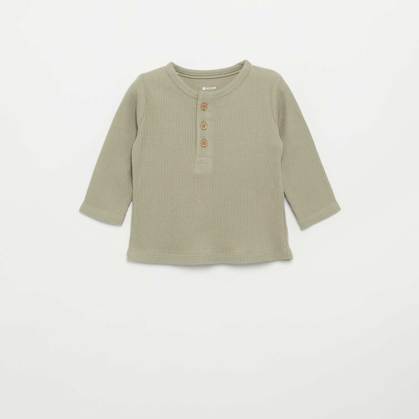 T-shirt col tunisien VERT
