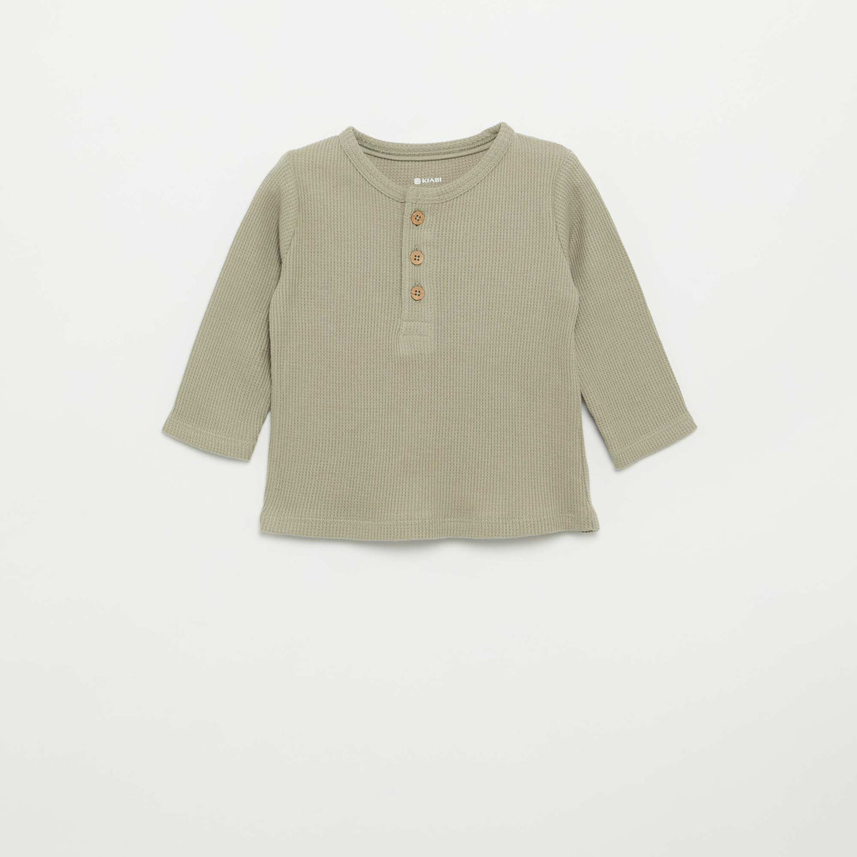 T-shirt col tunisien VERT
