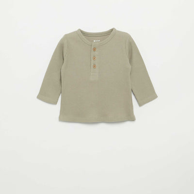 T-shirt col tunisien VERT