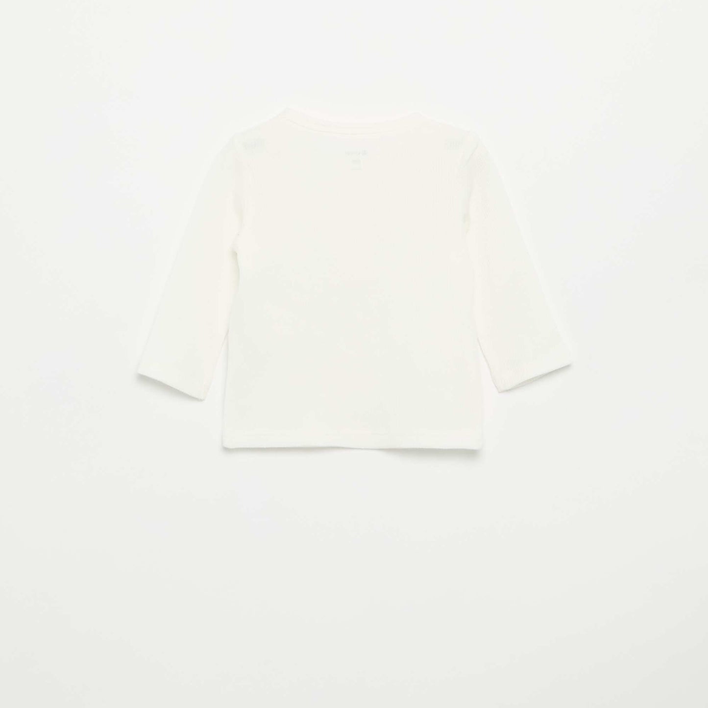 T-shirt col tunisien BLANC