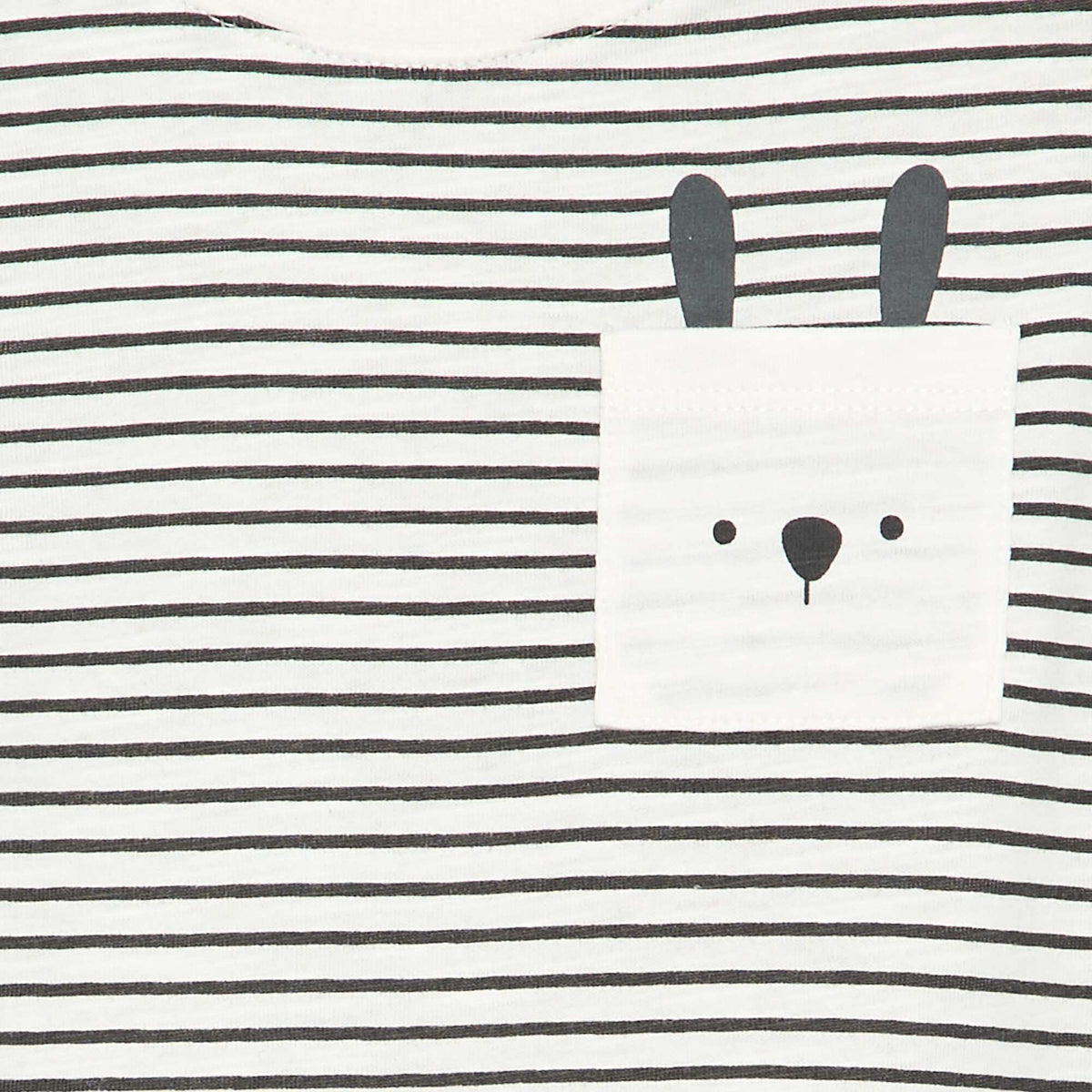 T-shirt en jersey rayé à manches longues GRIS