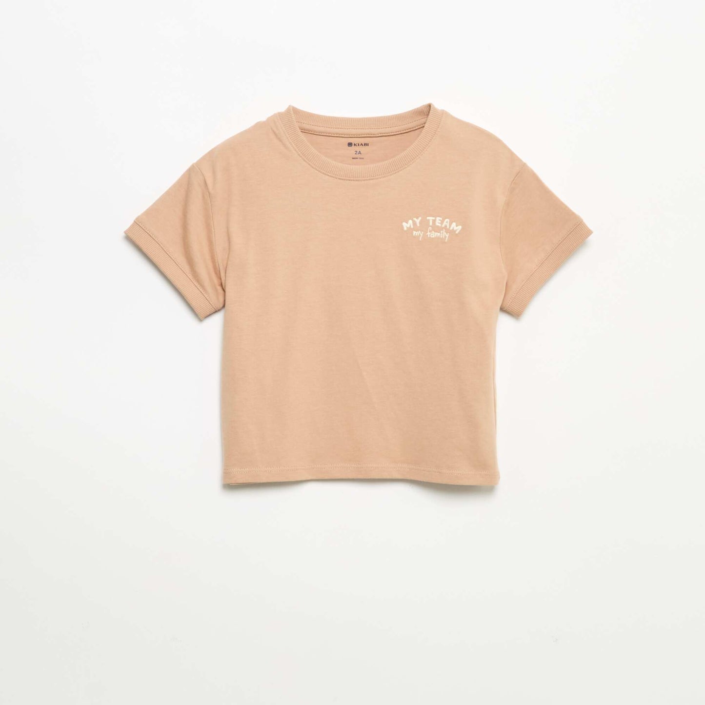 T-shirt imprimé fantaisie à manches courtes BEIGE