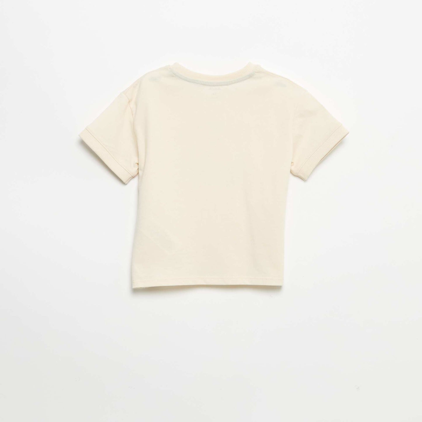 T-shirt imprimé fantaisie à manches courtes BLANC