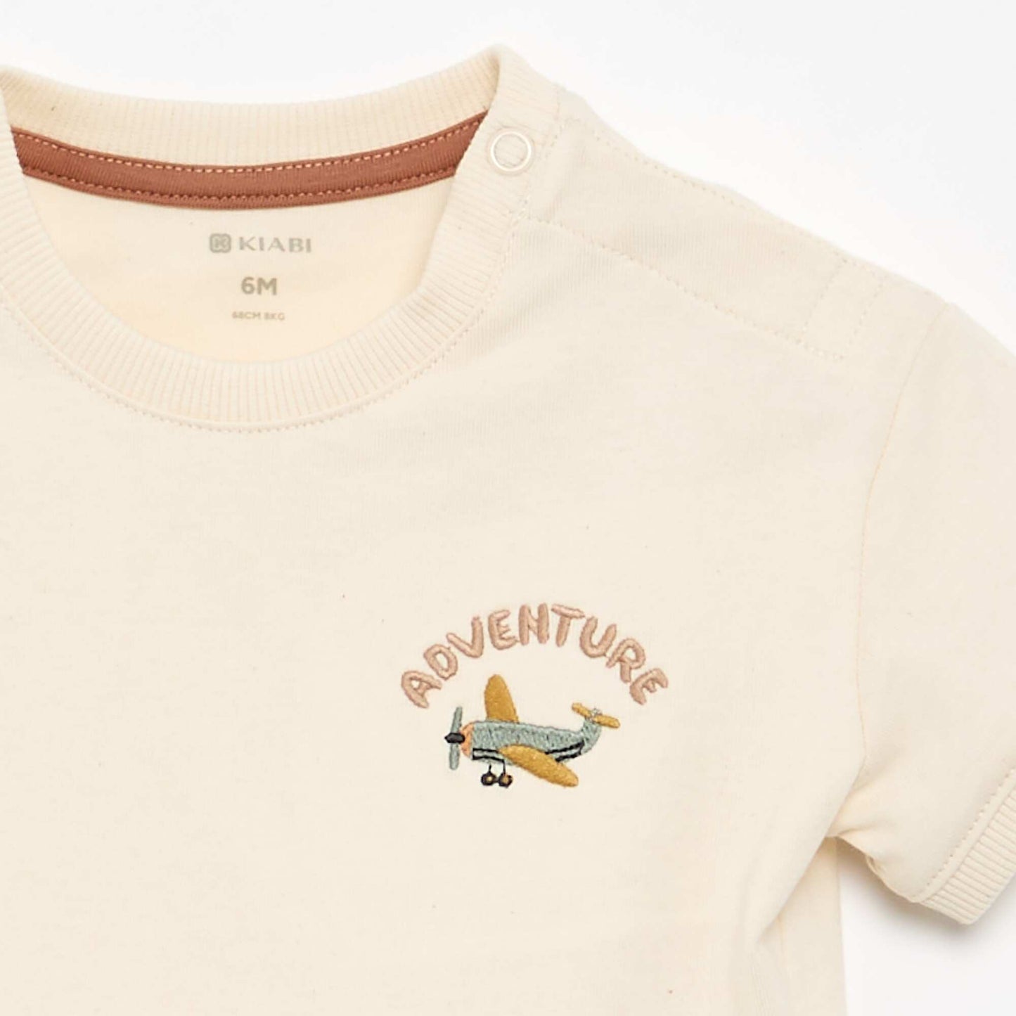 T-shirt imprimé fantaisie à manches courtes BEIGE