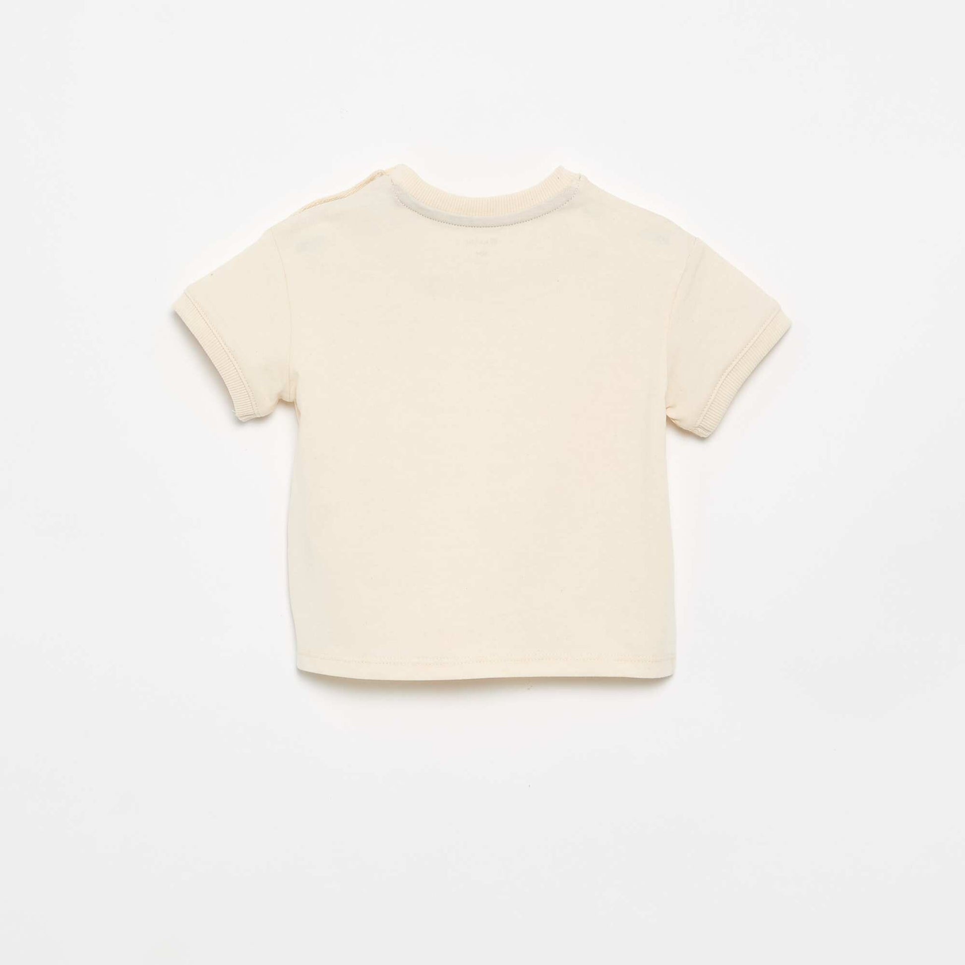 T-shirt imprimé fantaisie à manches courtes BEIGE
