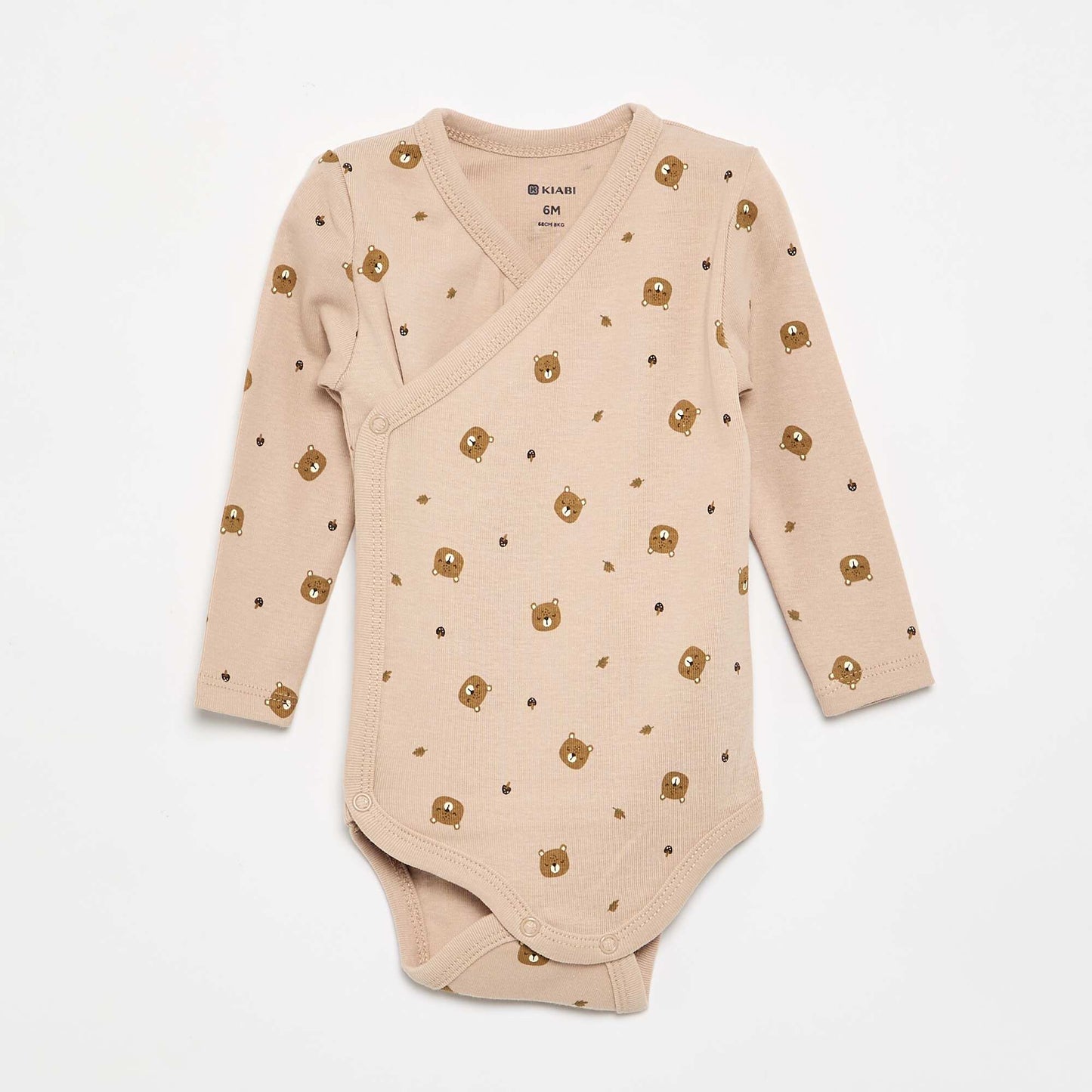 Lot de 5 bodies imprimés en coton MARRON