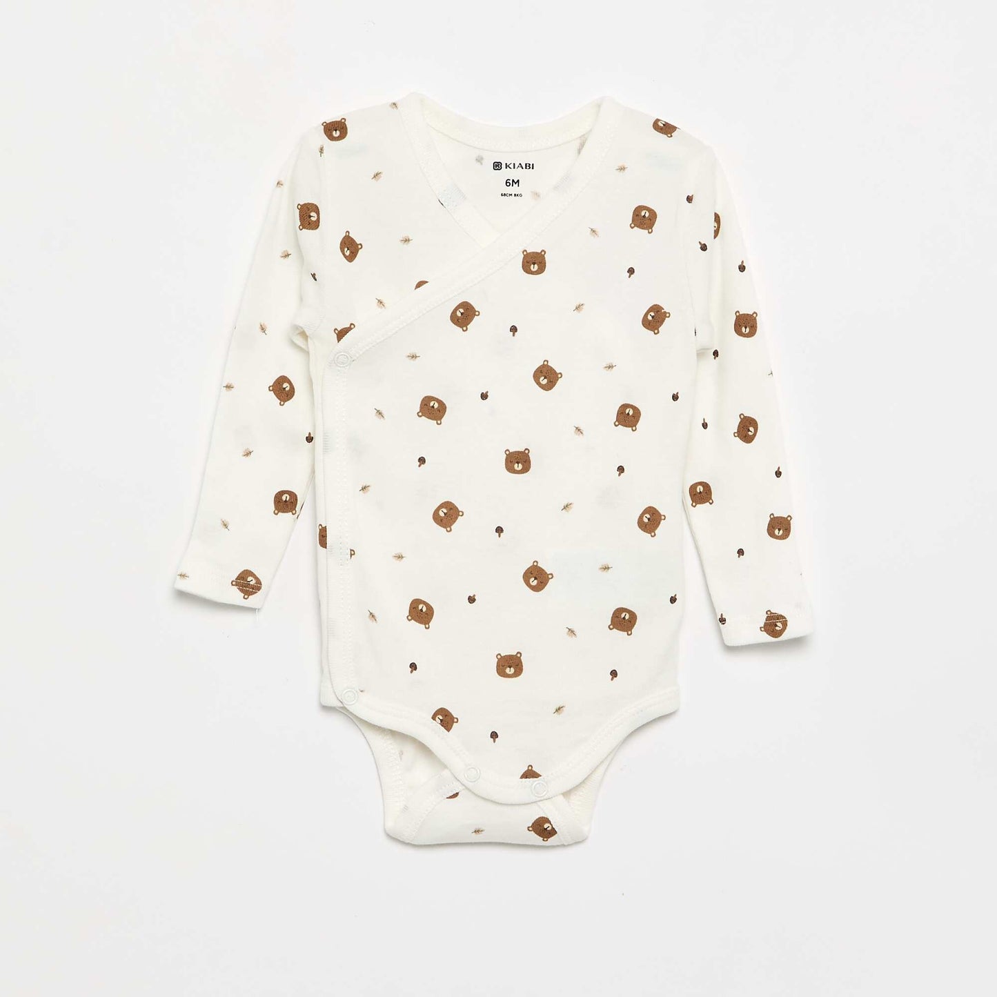 Lot de 5 bodies imprimés en coton MARRON