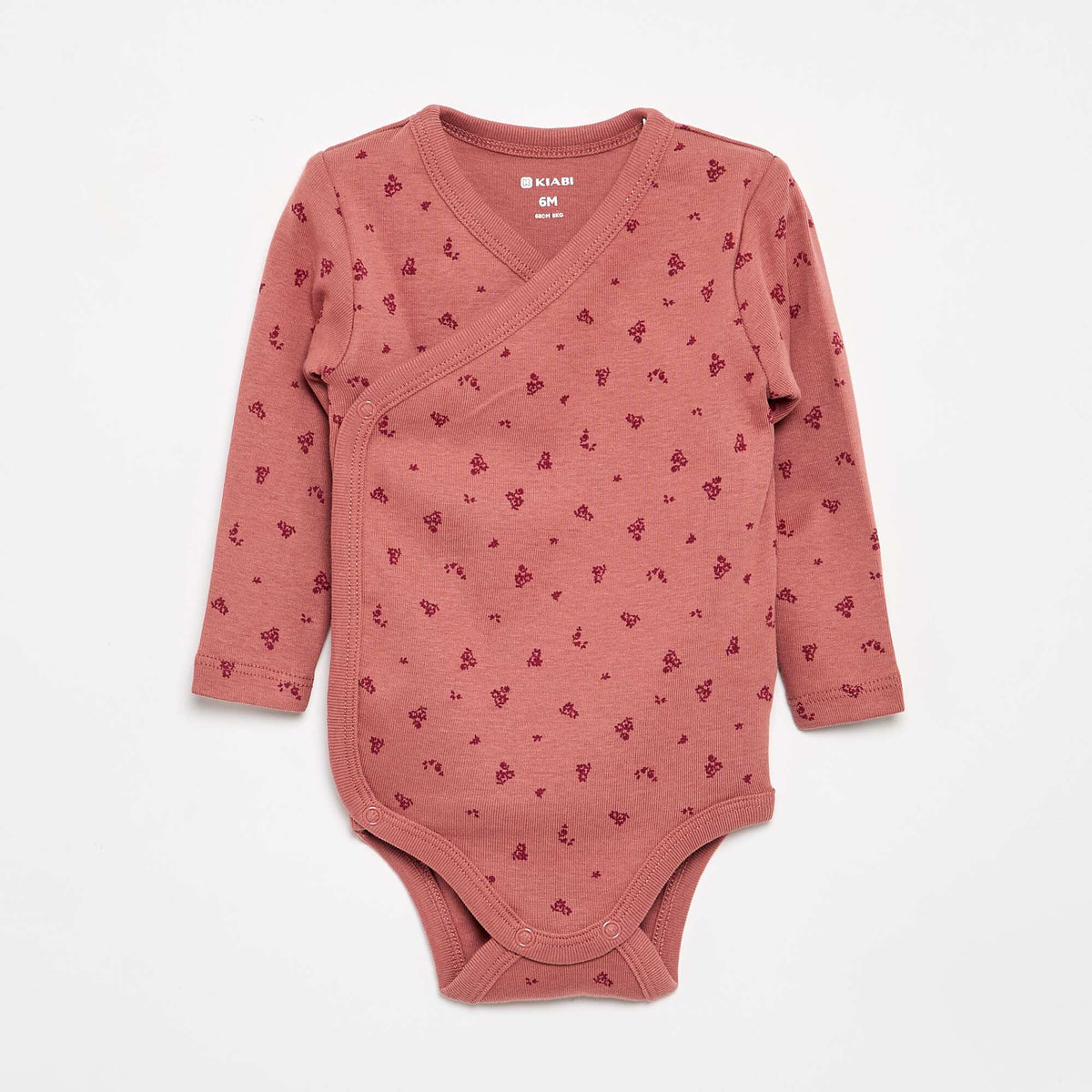 Lot de 5 bodies imprimés en coton ROSE